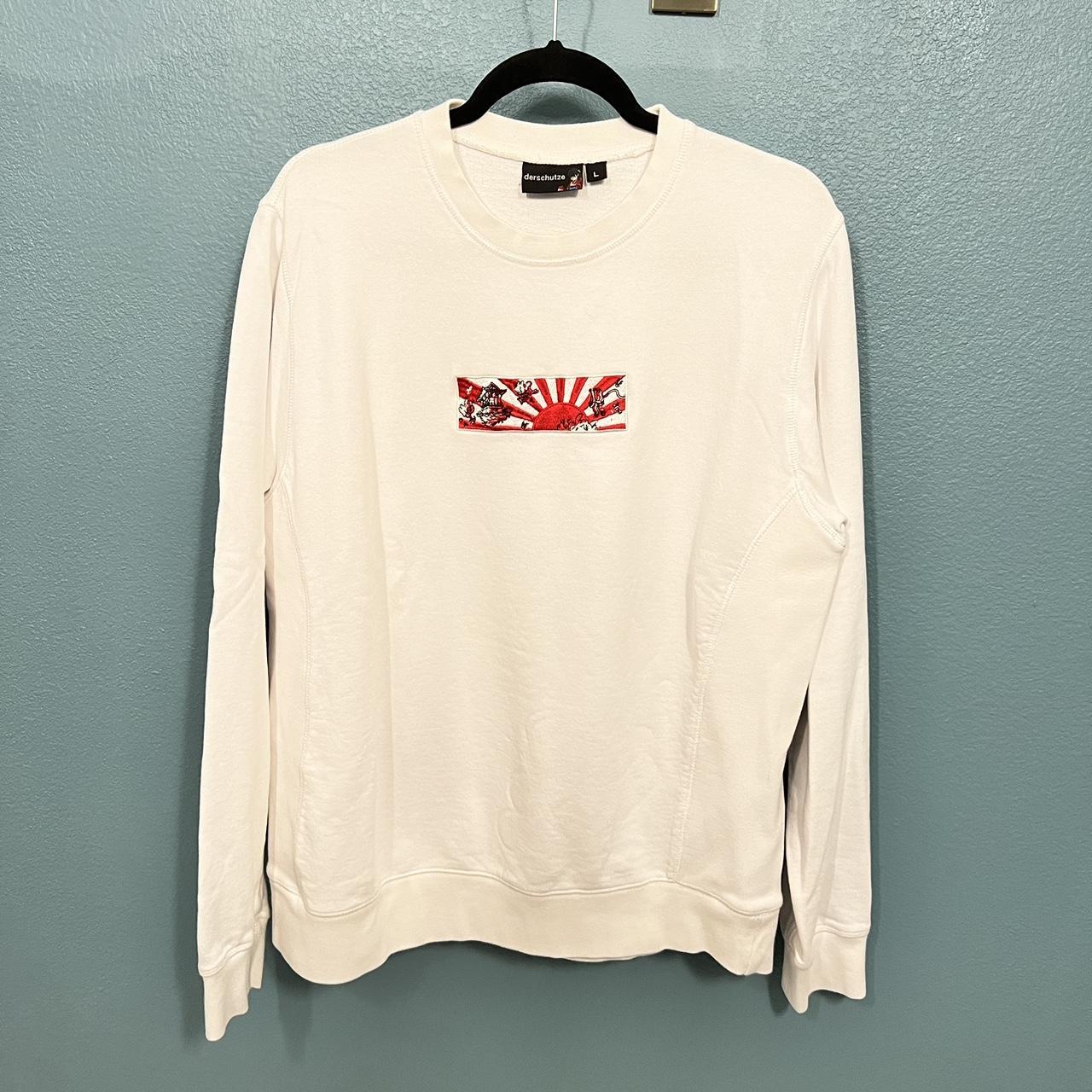 Derschutze Japan Rising Sun Box Logo Sweater High... - Depop