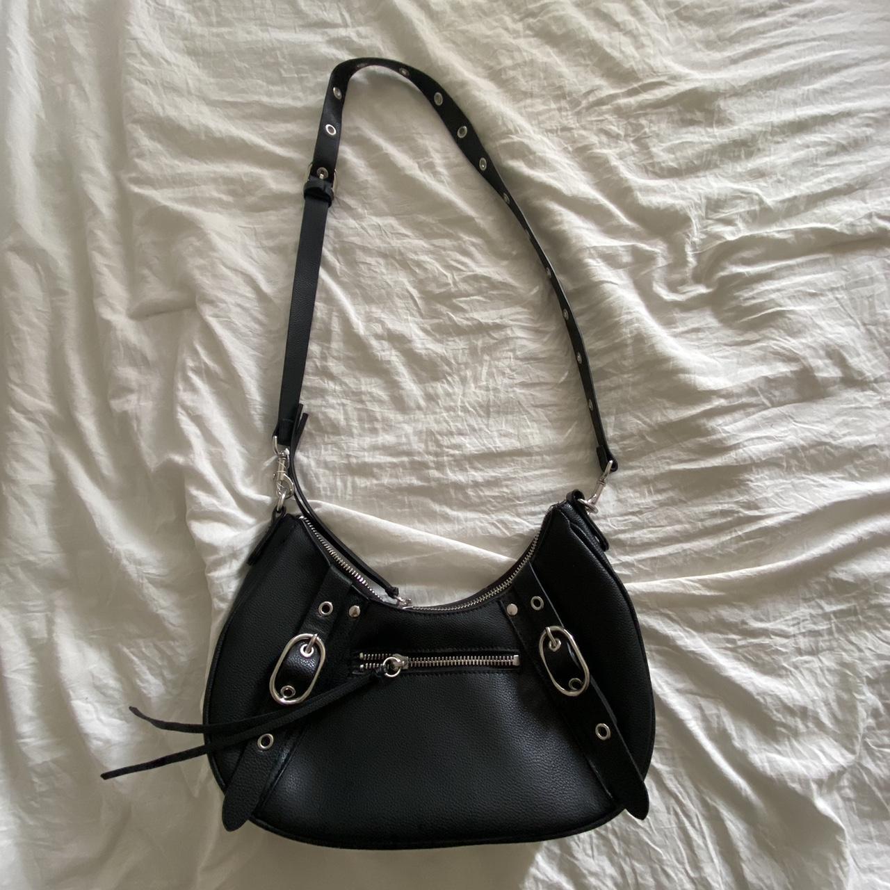 H&M shoulder bag Gently used all black Depop
