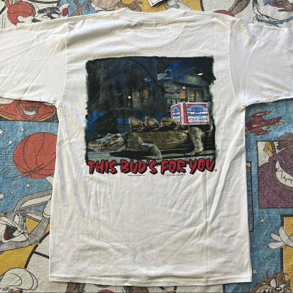 Vintage 90s Budweiser Come Over To My Pad T-Shirt - Depop