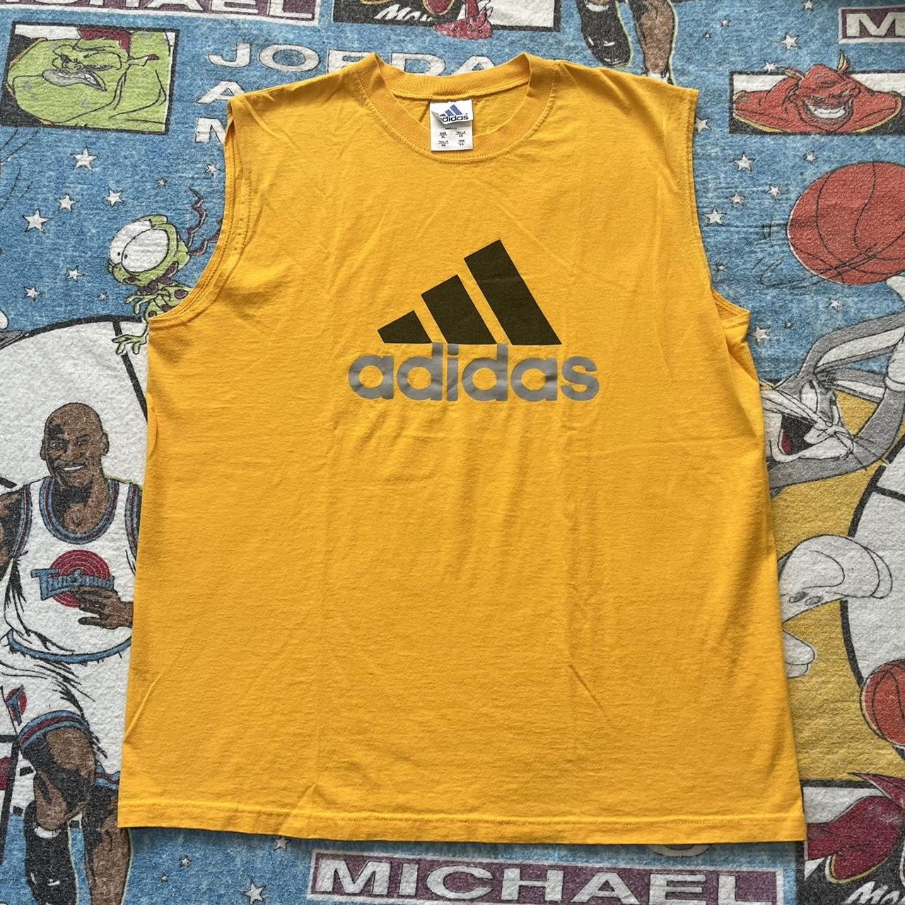 Adidas Tank Top. Vintage Y2K Adidas yellow tank top. | Depop