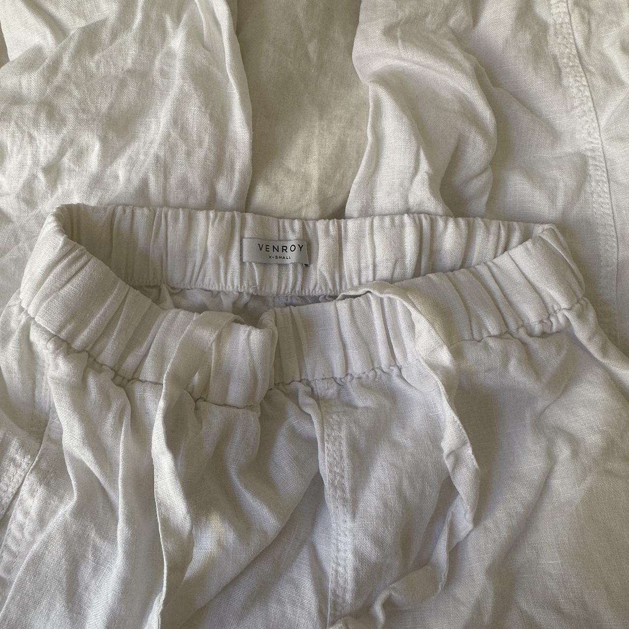 Linen pants cuffed bottom - Venroy. RP = $140 Only... - Depop