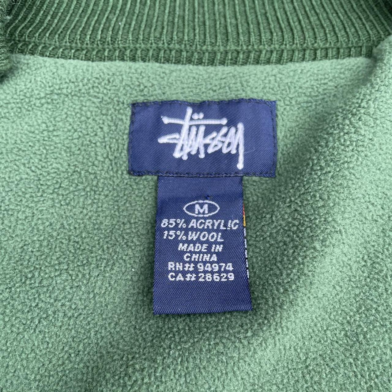 Super vintage stussy zip up - Size M - green -... - Depop