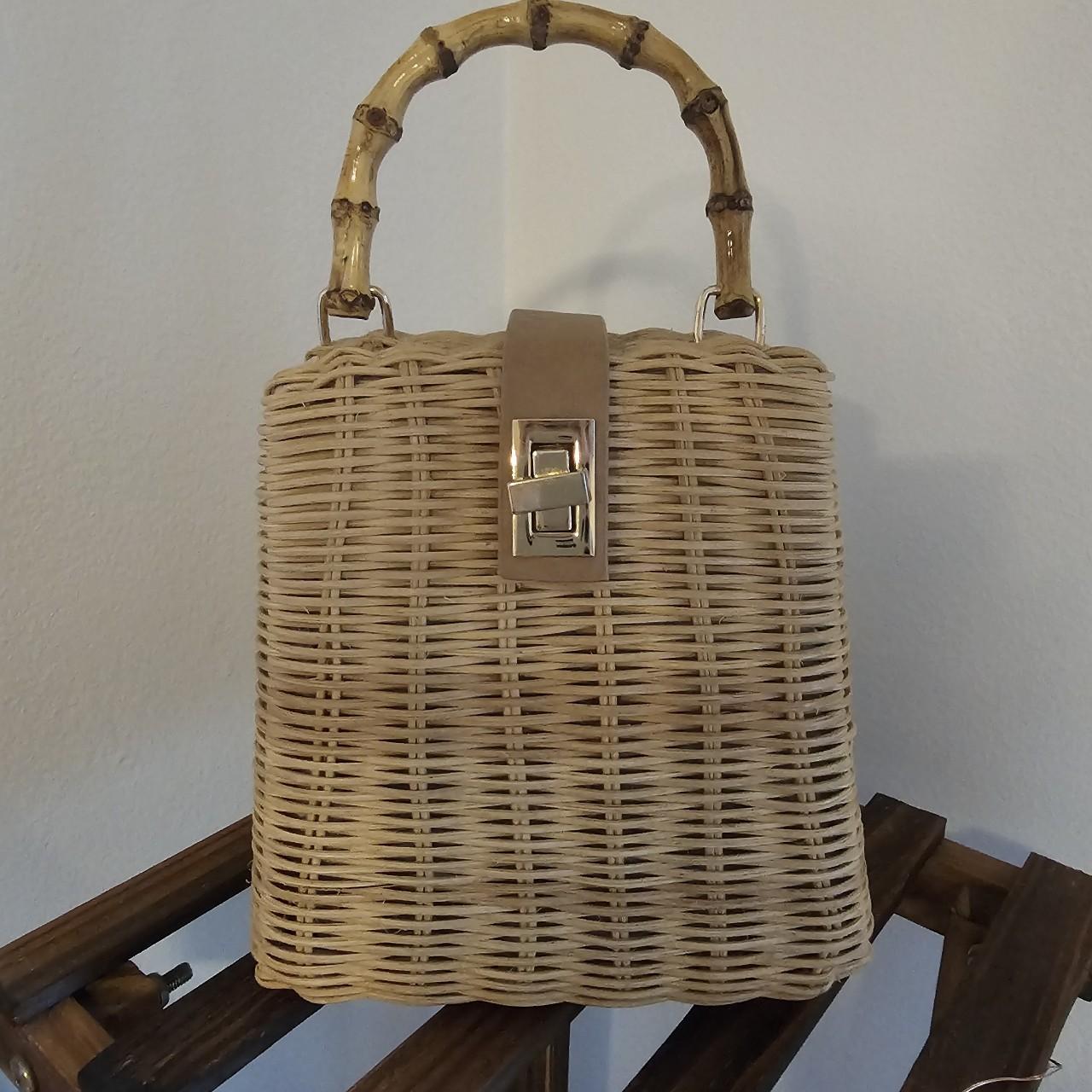 Sportsgirl Rattan Clutch Bag Small Clutch... - Depop