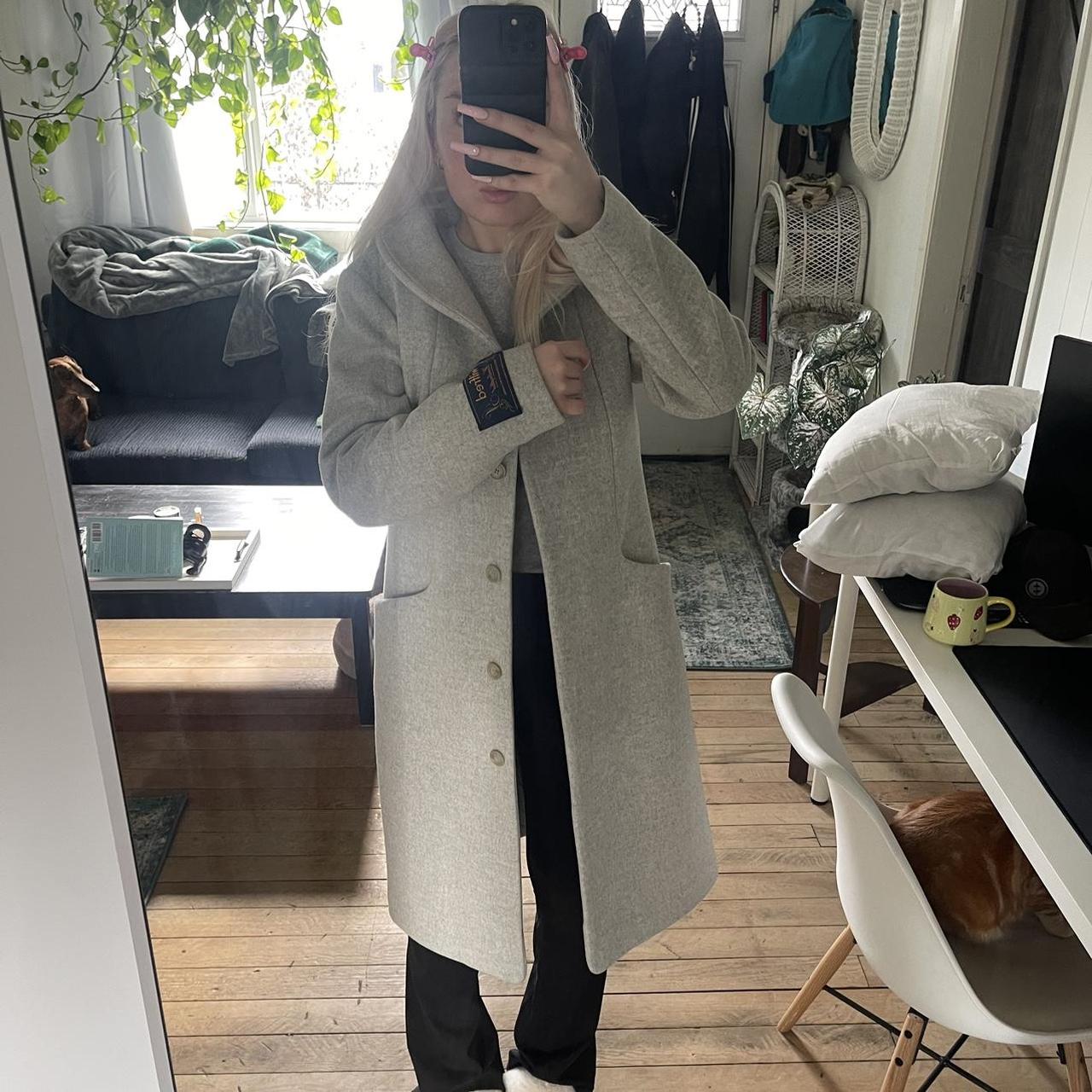 Cocoon wool coat long best sale