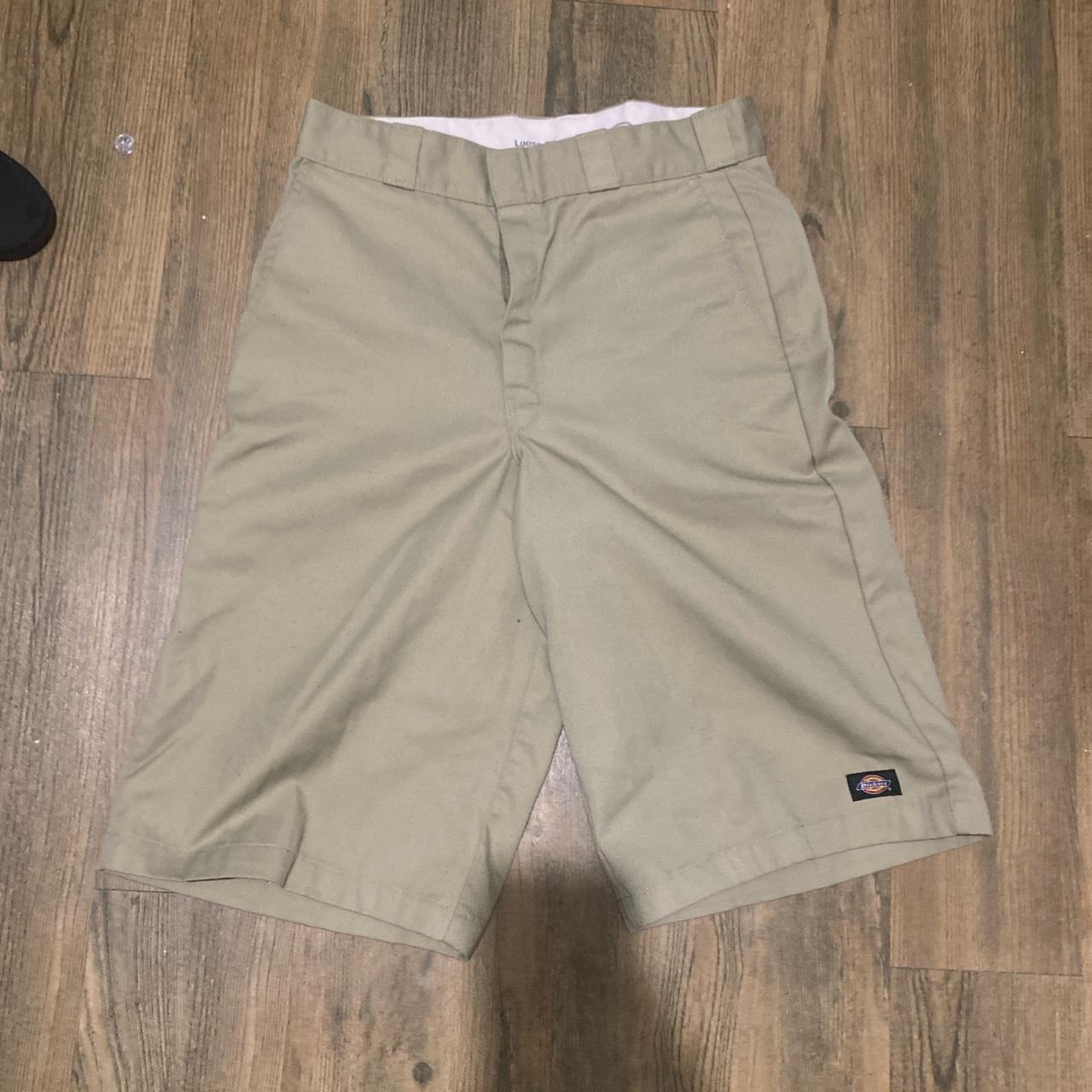 Dickies loose fit khaki shorts 32 waist 15 inch... Depop