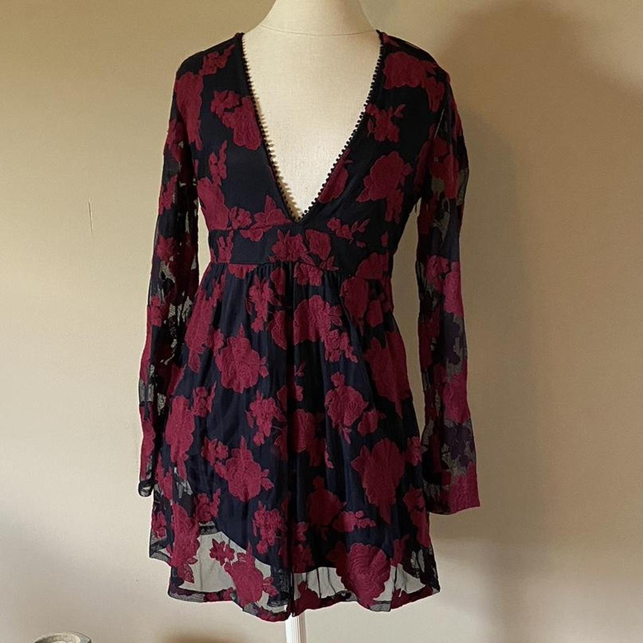 Forever 21 Red Babydoll Forever 21 Red White Geometric Babydoll