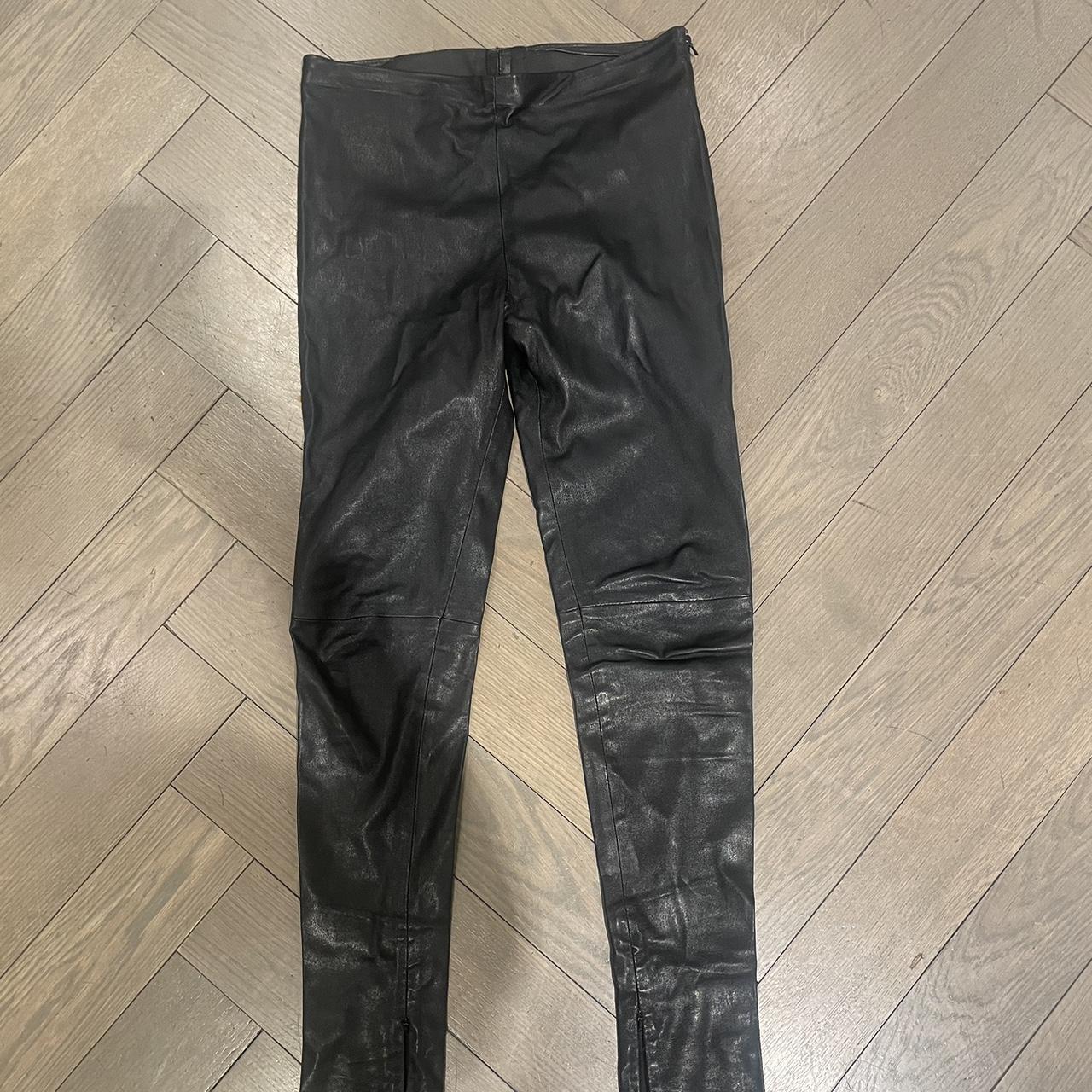 Balenciaga Leather Wide-Leg Cropped Pants | Neiman Marcus