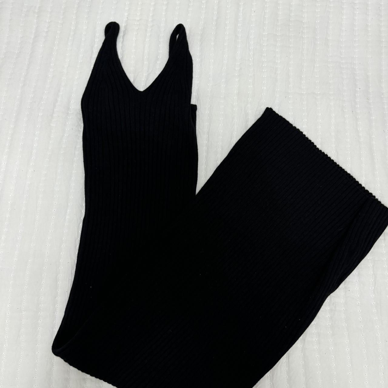 Black ribbed knit midi dress From amazon Depop