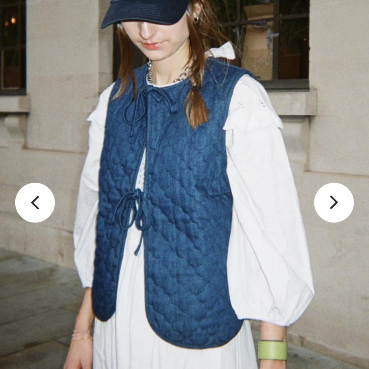 Damsom Madder - DENIM TIE TILLY GILET - size 6 US -... - Depop