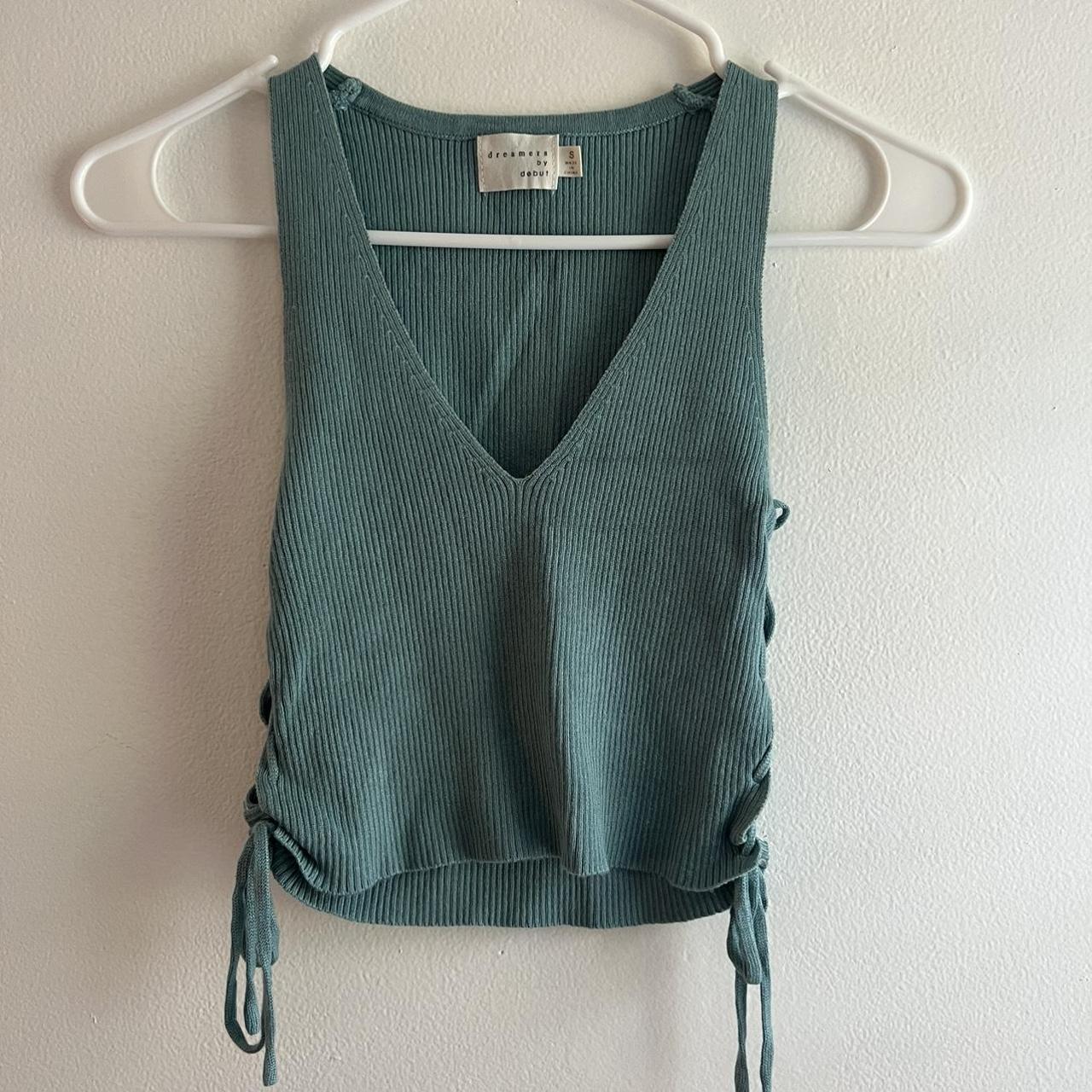 DREAMERS BY DEBUT Women's Blue and Green Vest