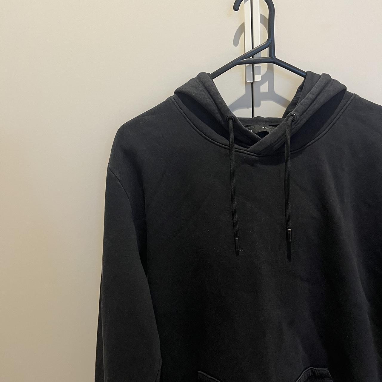 plain black hoodie, perfect condition. men’s medium... - Depop