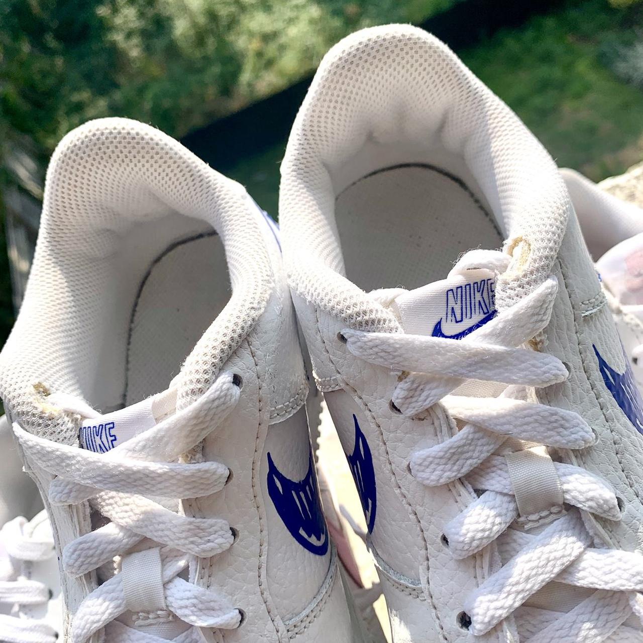 Blue scribble tick Nike Air Force 💙🤍 *UK Depop - Main Image