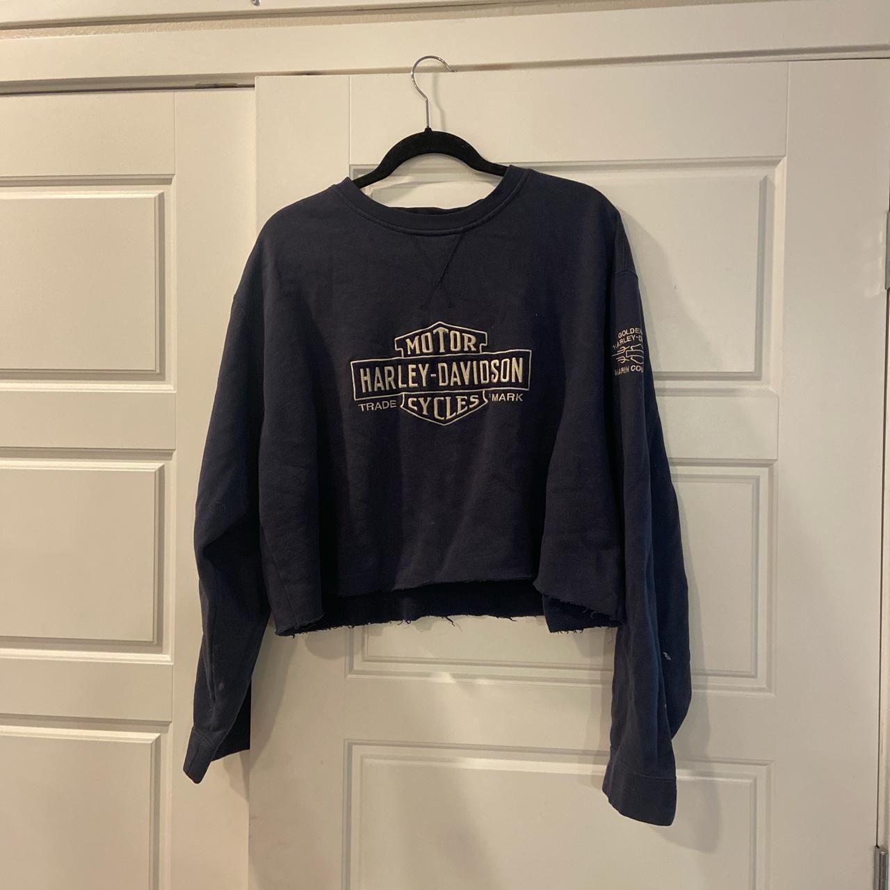 Harley davidson hotsell cropped sweatshirt