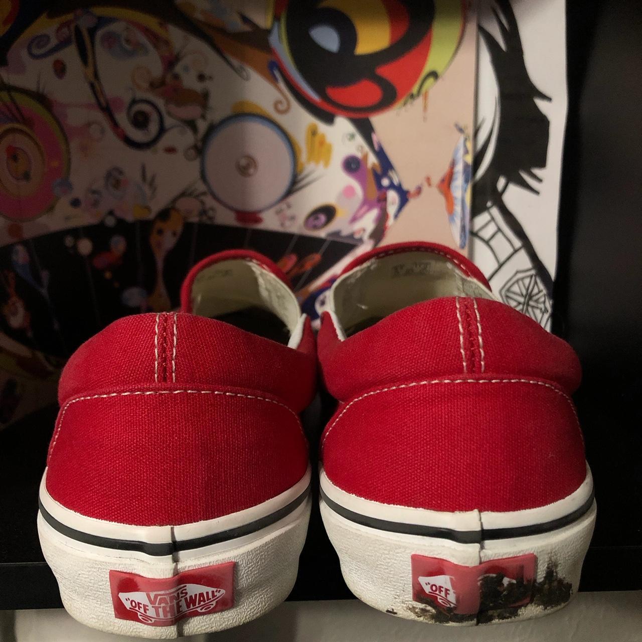 Vans Men's Red and White Trainers (3)