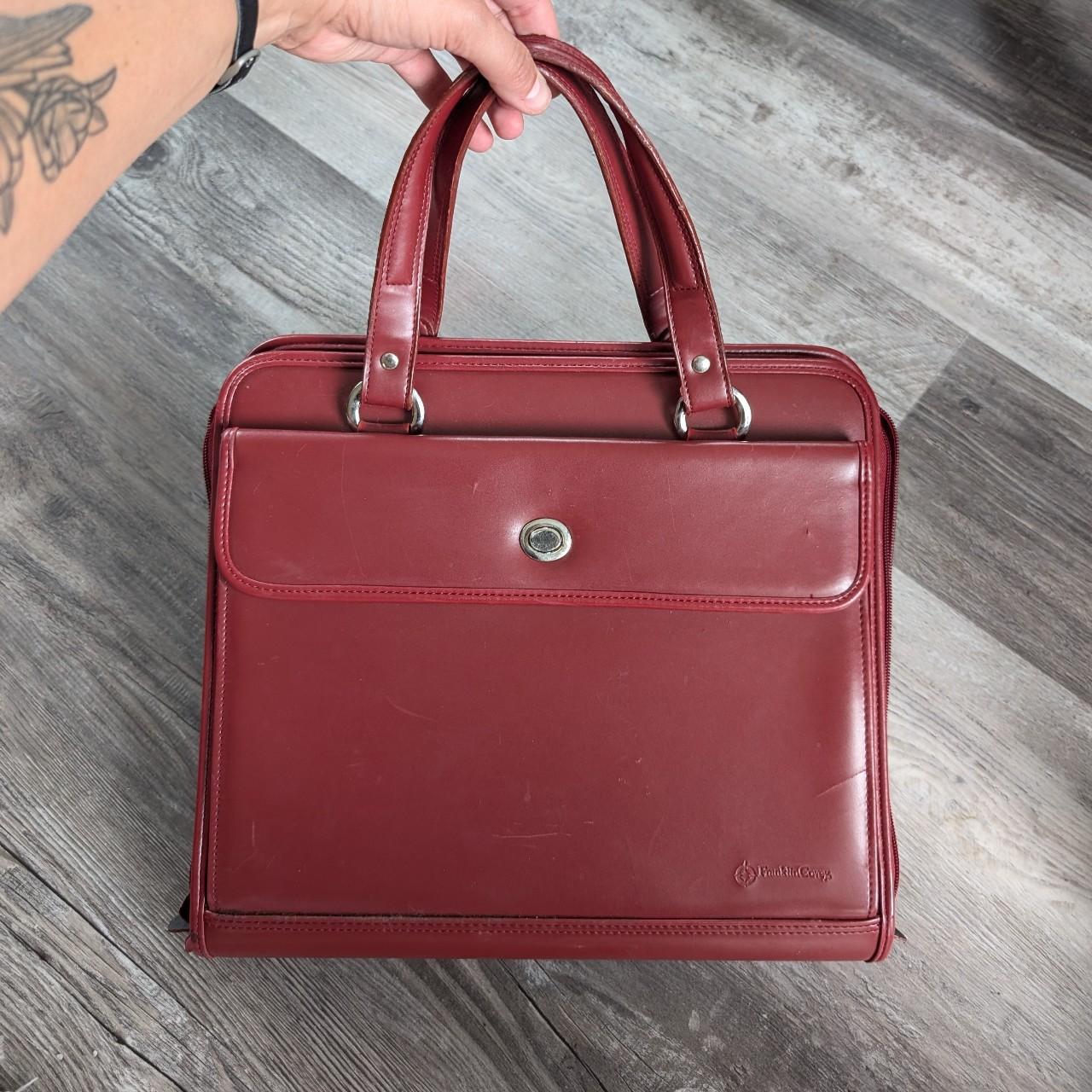 Vintage Franklin Covey Red Laptop Bag Briefcase. Depop