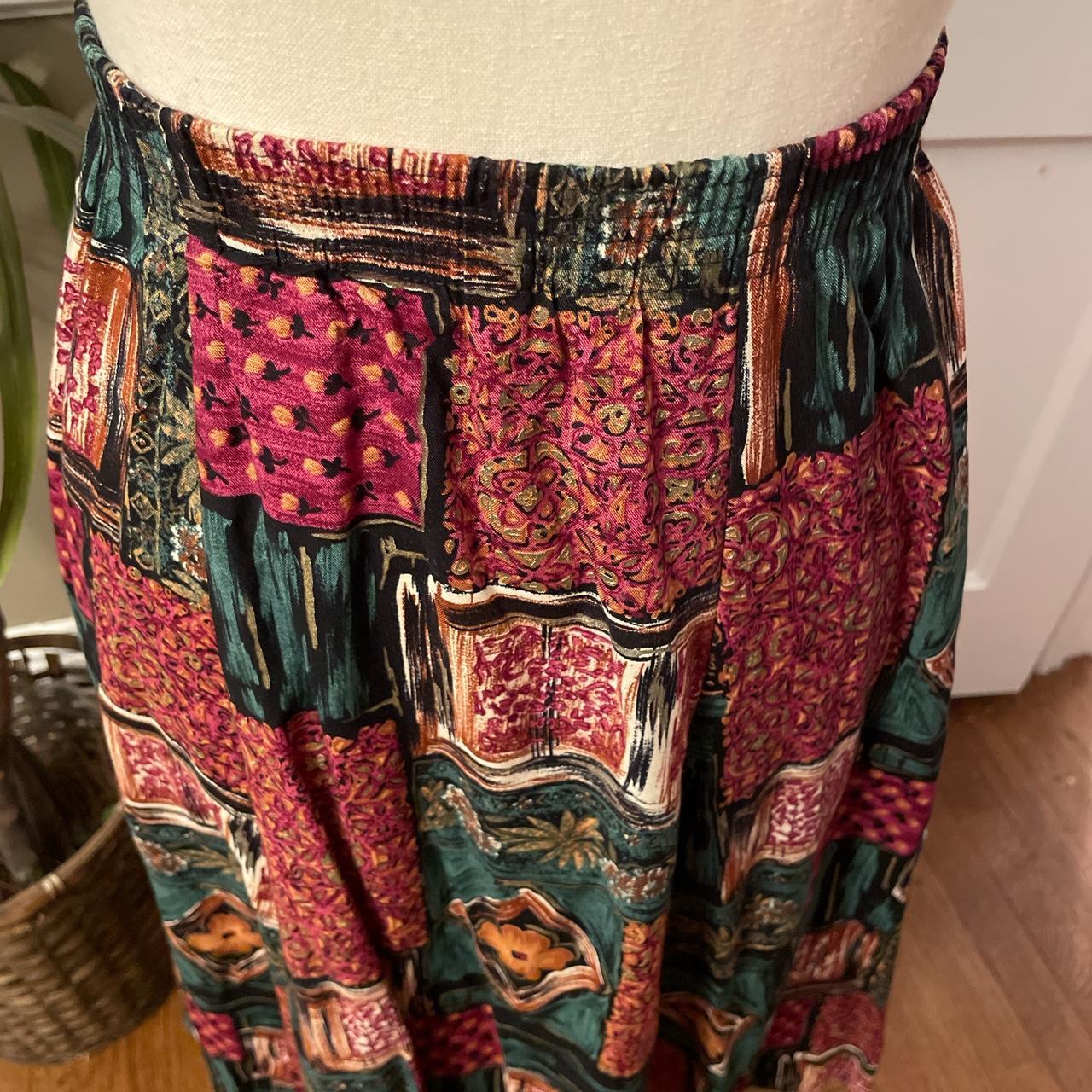 Super sweet boho maxi skirt. Patchwork design with... - Depop