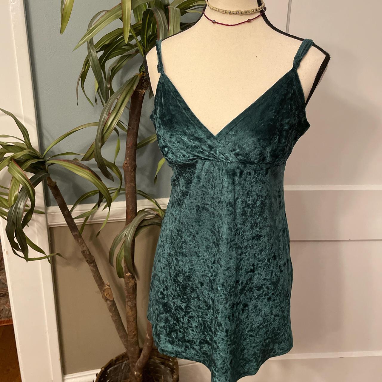 Victorias Secret velvet green babydoll lingerie Depop