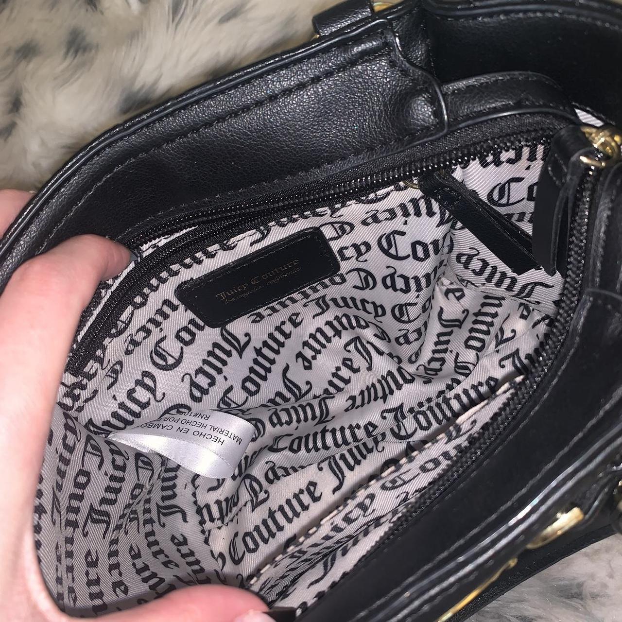 Juicy Couture gothic print gray black speedy bag. - Depop