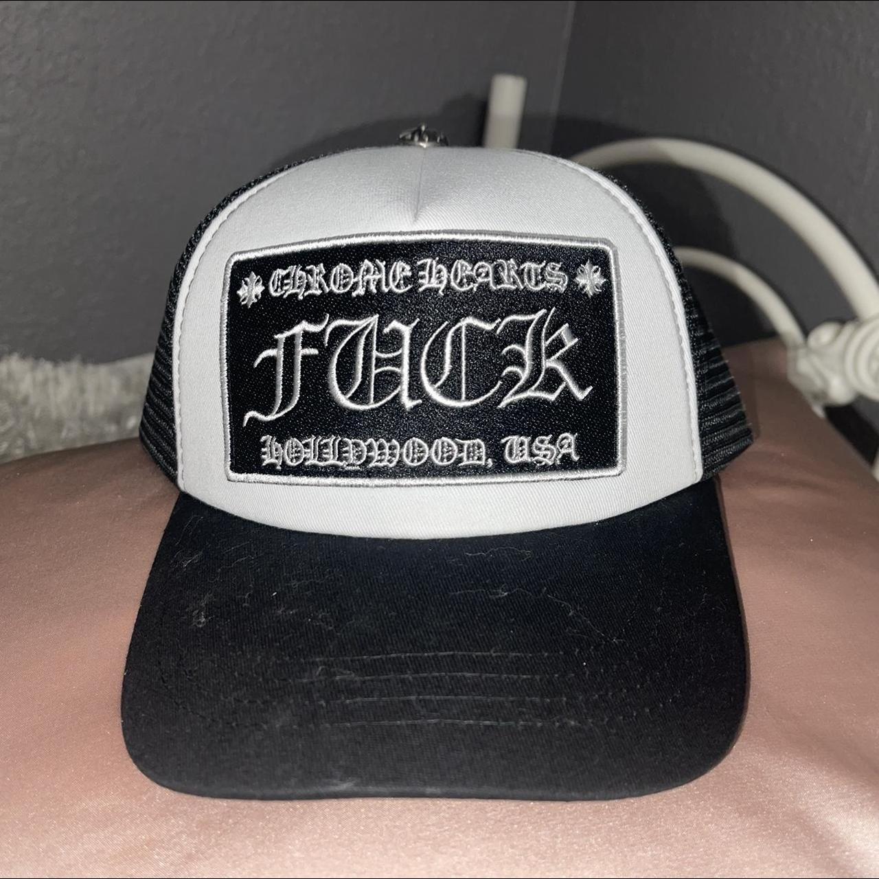 chrome hearts “fuck” trucker hat! worn once, didn’t... - Depop