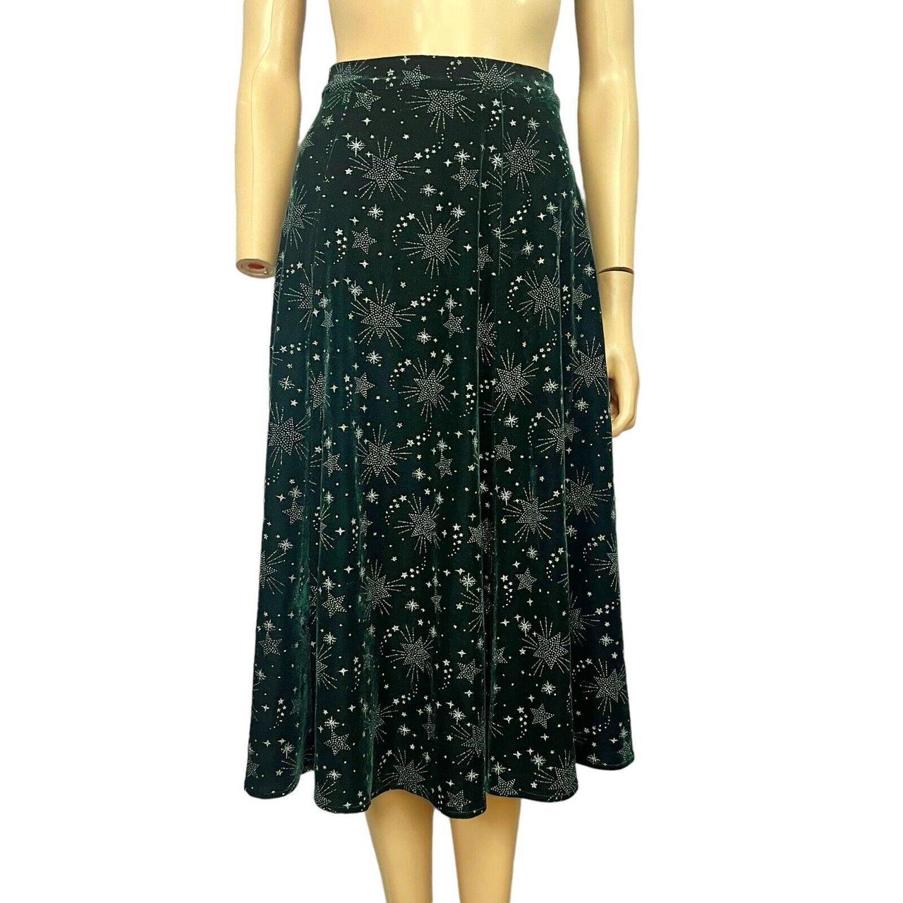 ModCloth x Collectif Pacy Festive Star Skirt Velvet. Depop