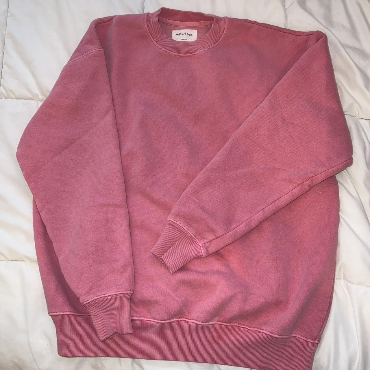 pink aritzia wilfred free crewneck sweatshirt -... - Depop