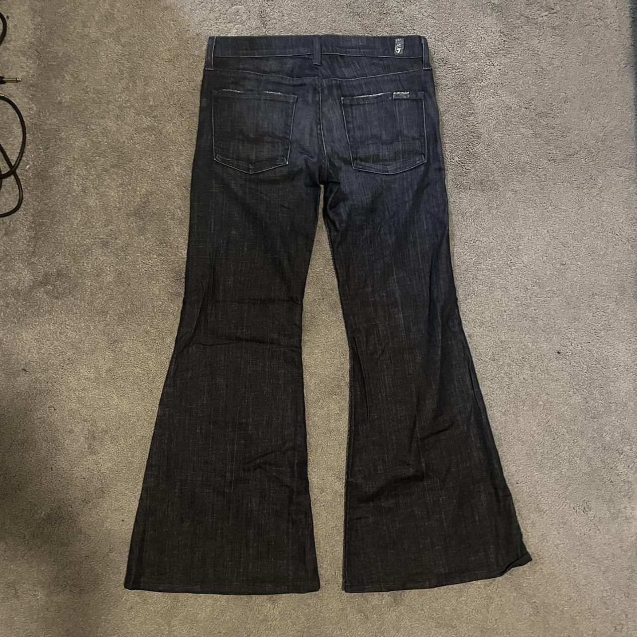 vintage super flared jeans tags: affliction y2k... - Depop