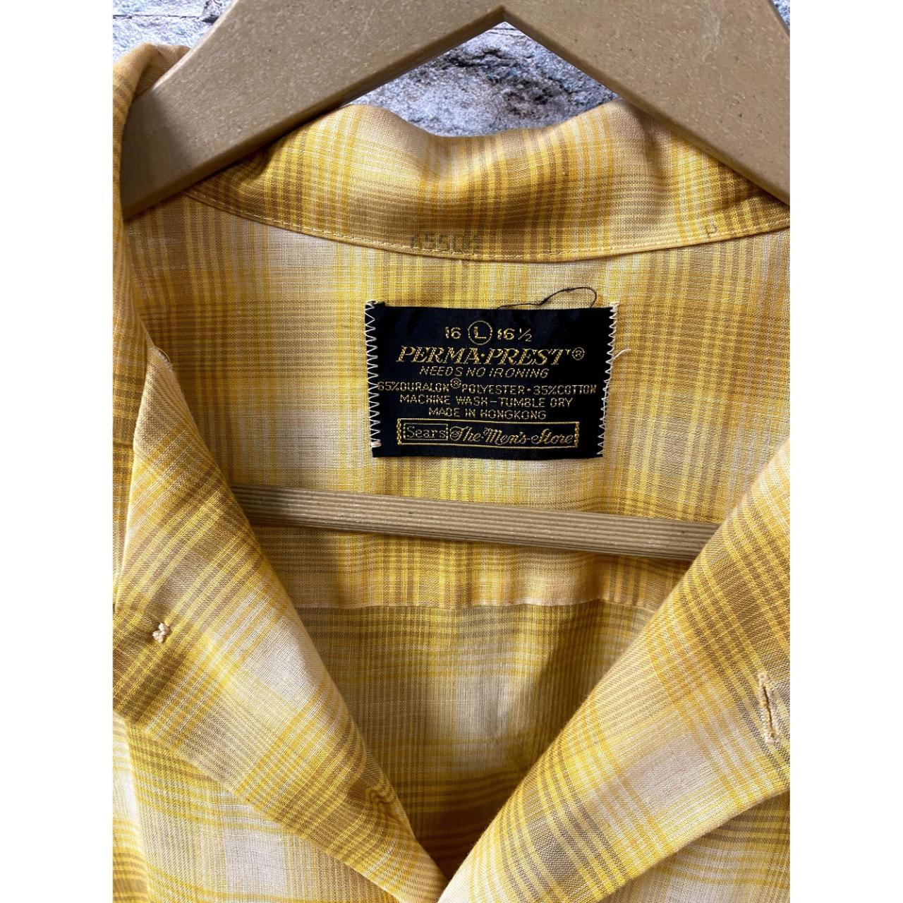 Sears Men's Yellow Shirt Depop