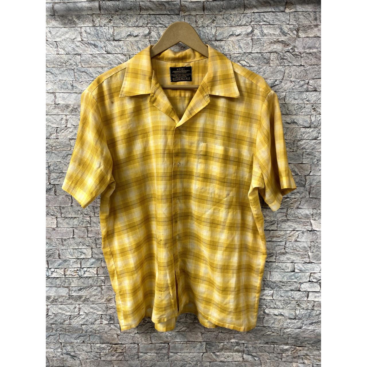 Sears Men's Yellow Shirt Depop