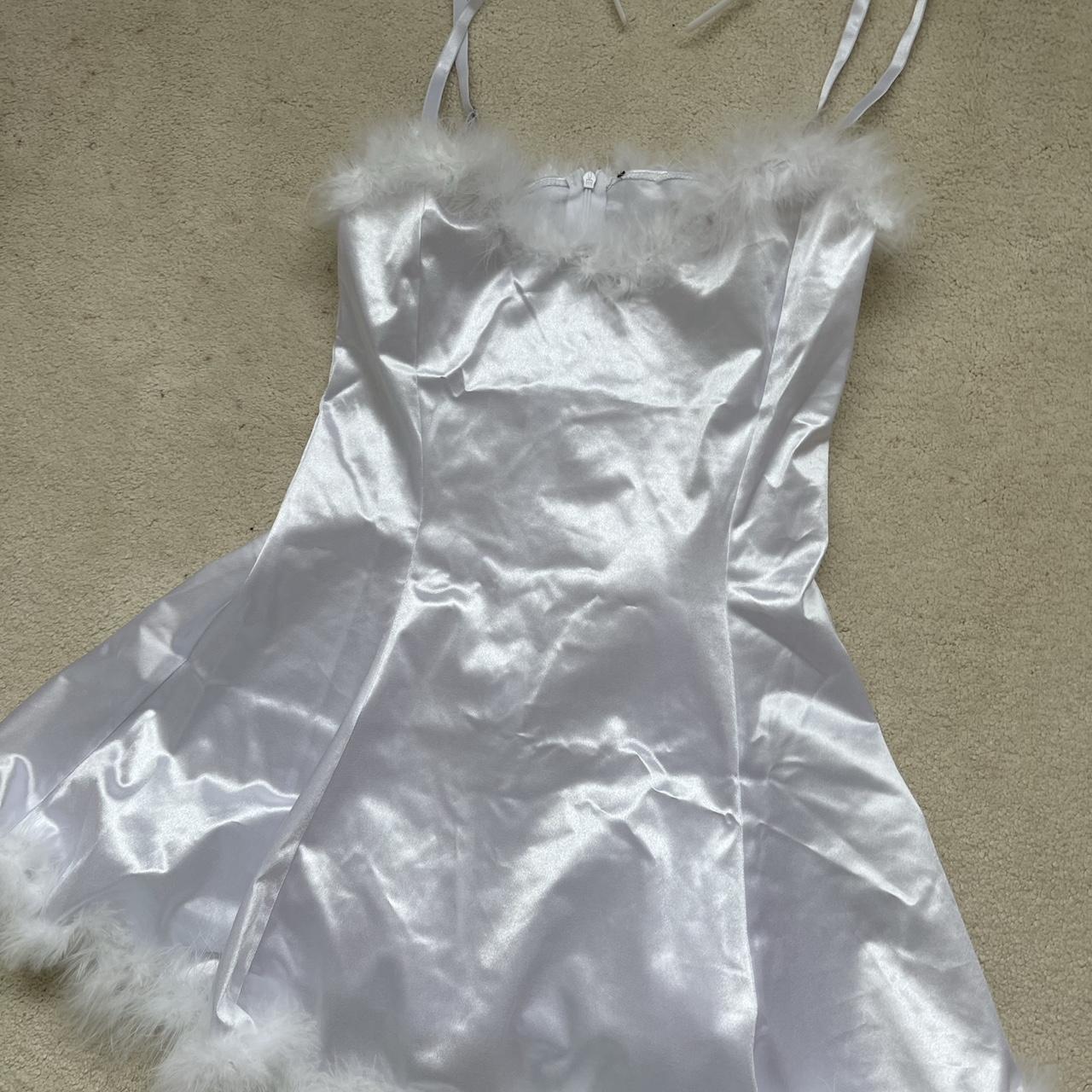 Dolls kill white angel costume set, dress is cinched... Depop