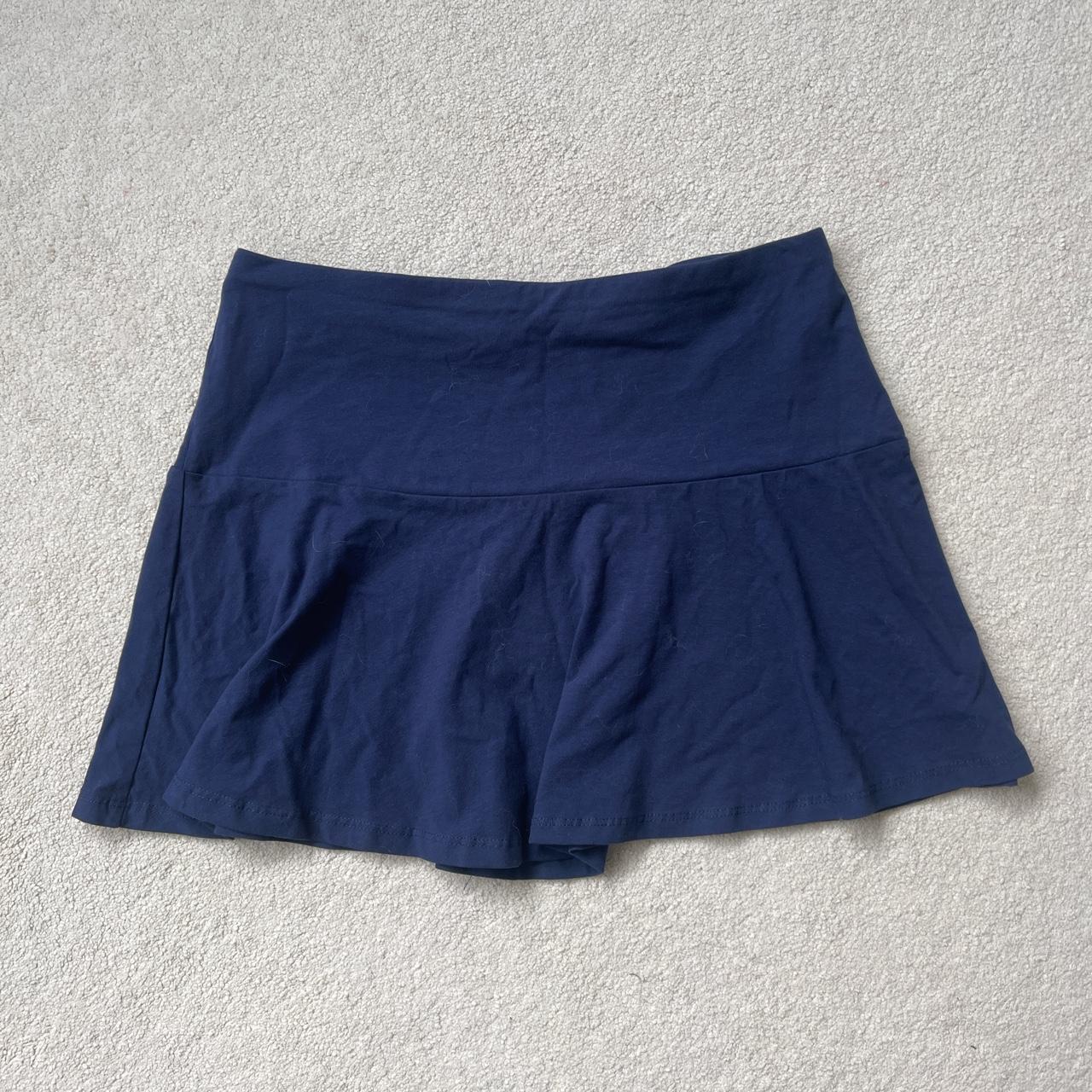 H and 2025 m blue skirt