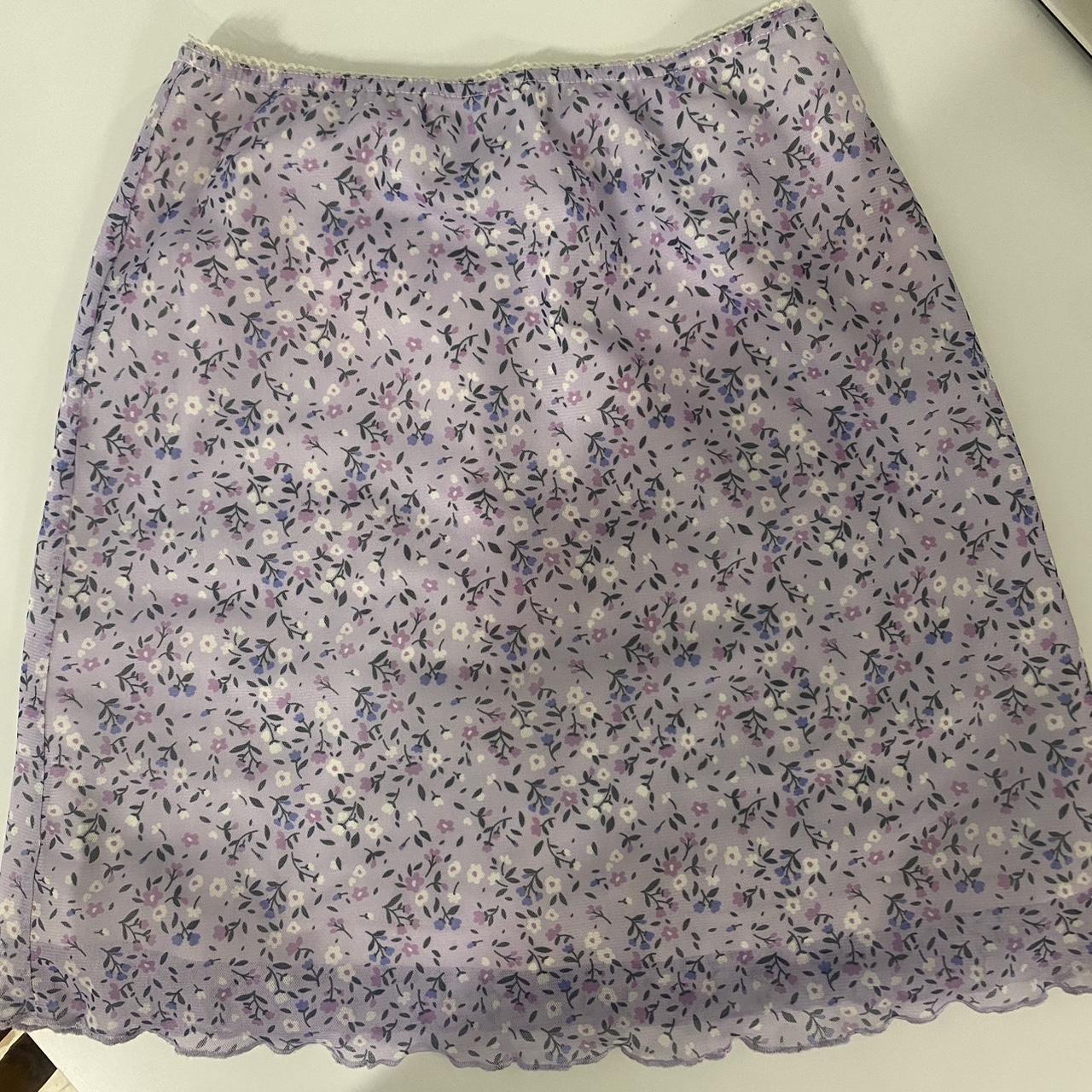 Luck and trouble, floral mesh mini skirt, sooo... - Depop