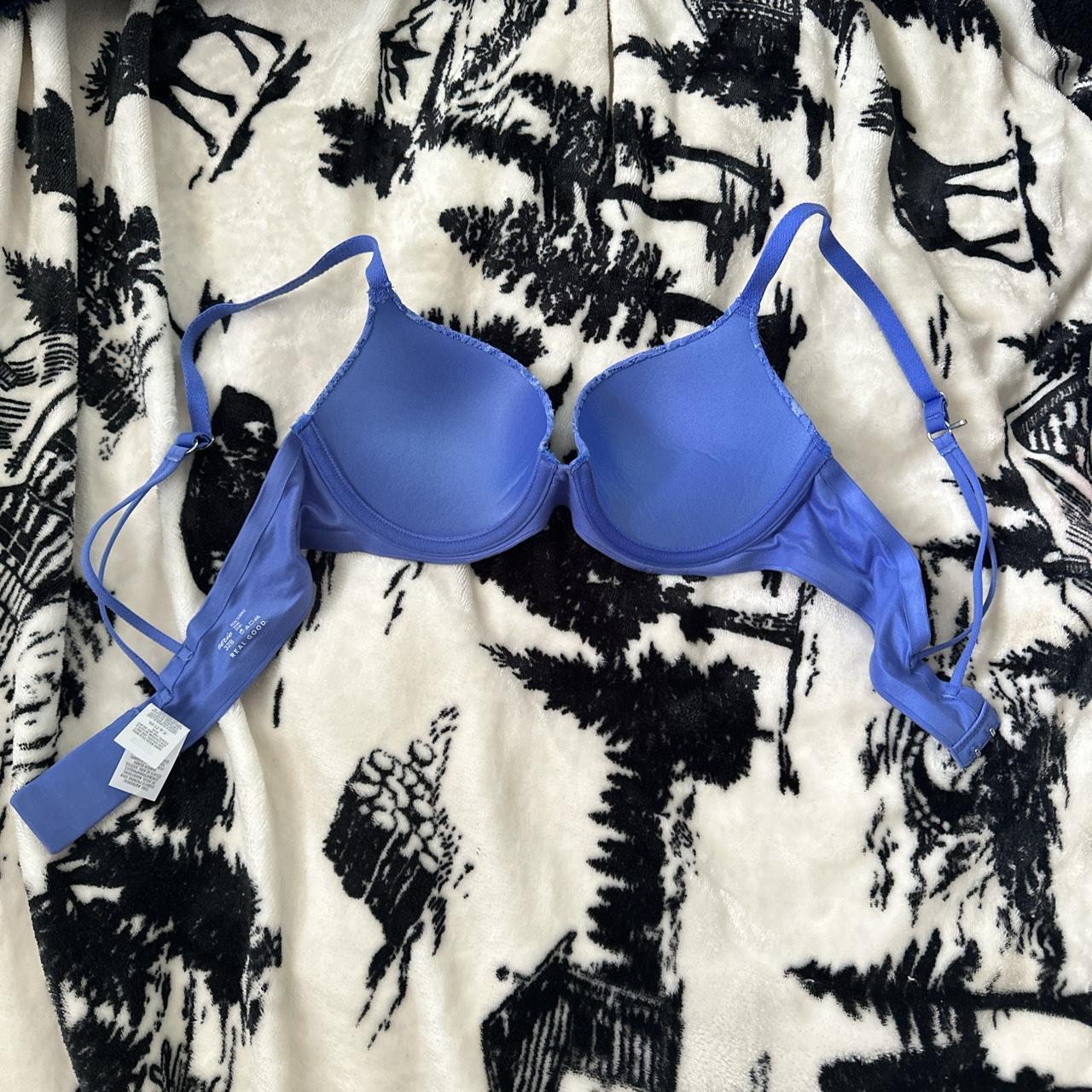 AERIE Brooke royal blue lace padded underwire pushup - Depop
