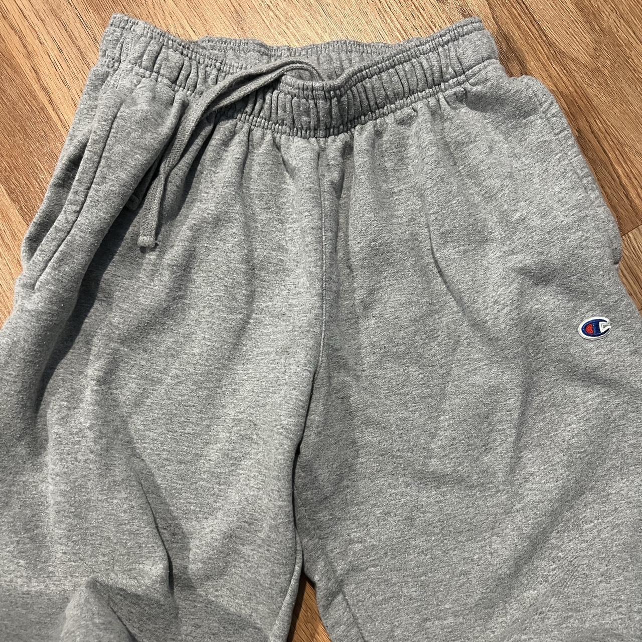 grey champion sweats worn gently still in great... - Depop