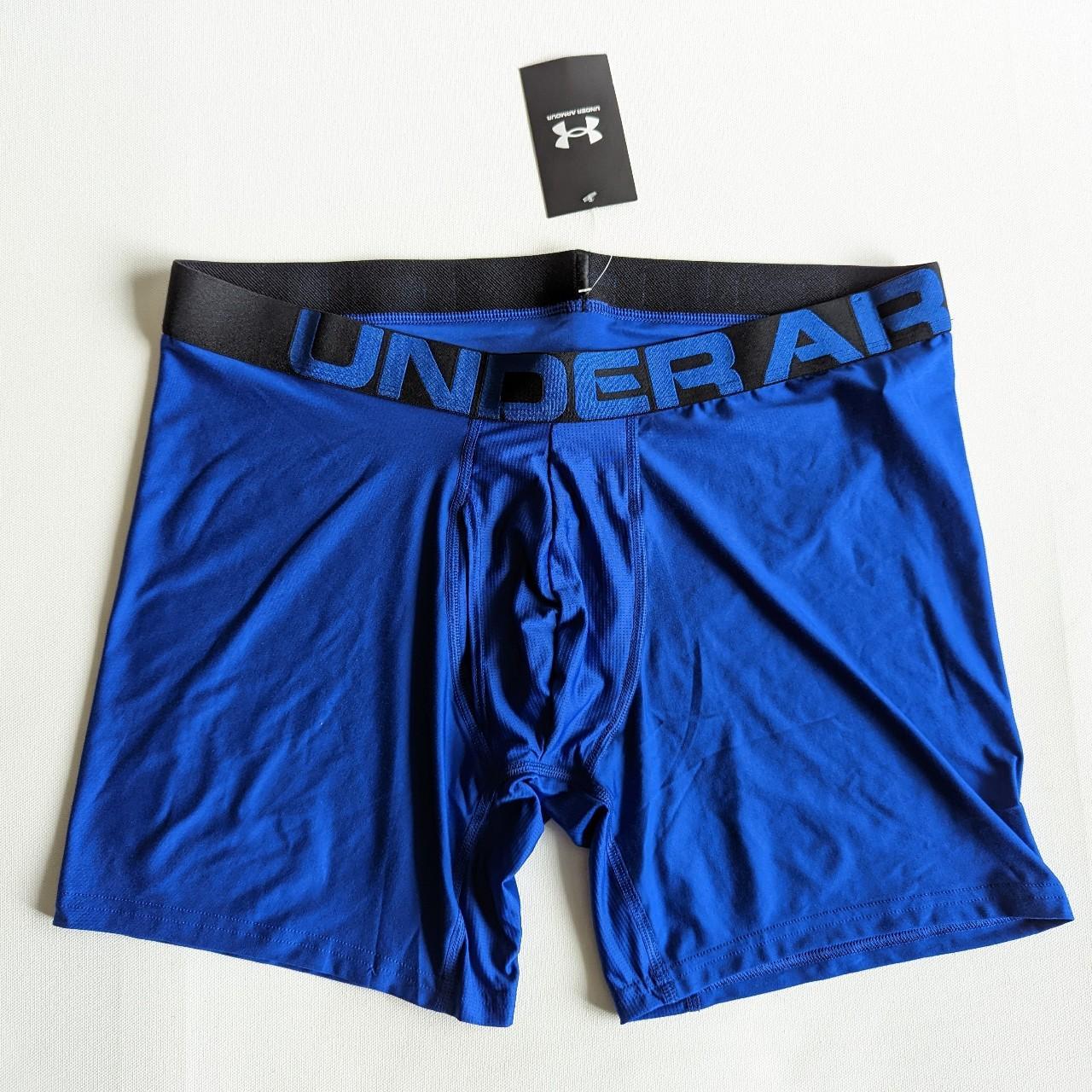 Under Armour UA boxer briefs 6" Solid Blue / Black... Depop