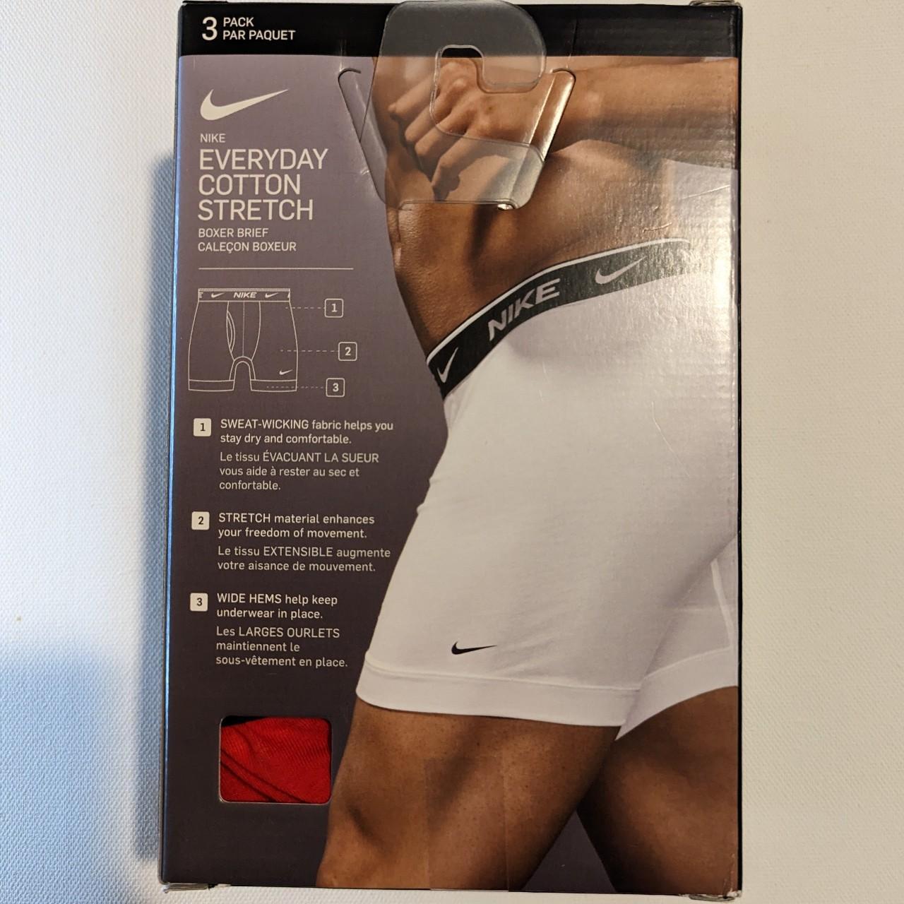 Nike Men's Grey and Red Boxers-and-briefs (2)