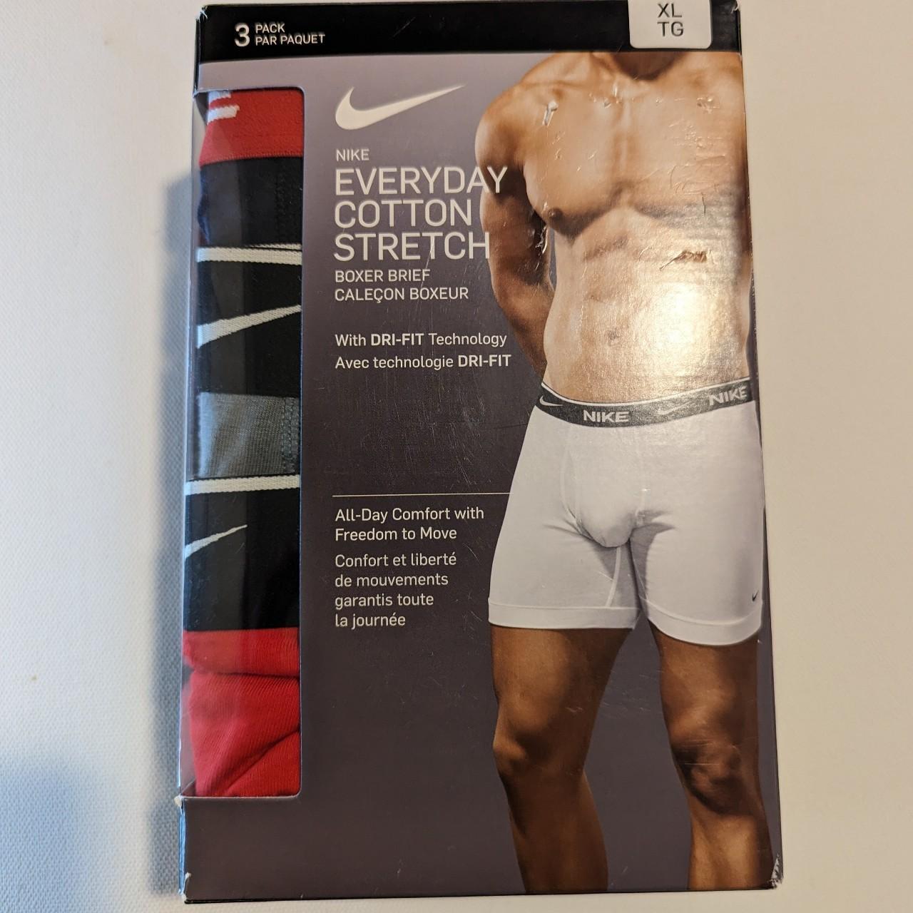 Nike Men's Grey and Red Boxers-and-briefs