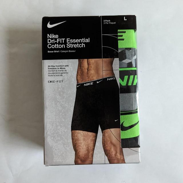 Men Nike 3-Pack Dri-FIT Essential Cotton Stretch Boxer Briefs