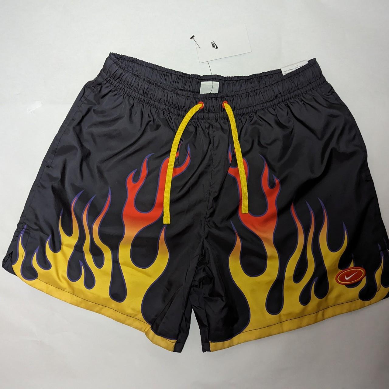 Nike Athletic GYM American Vintage Fire Flame Shorts L - Depop