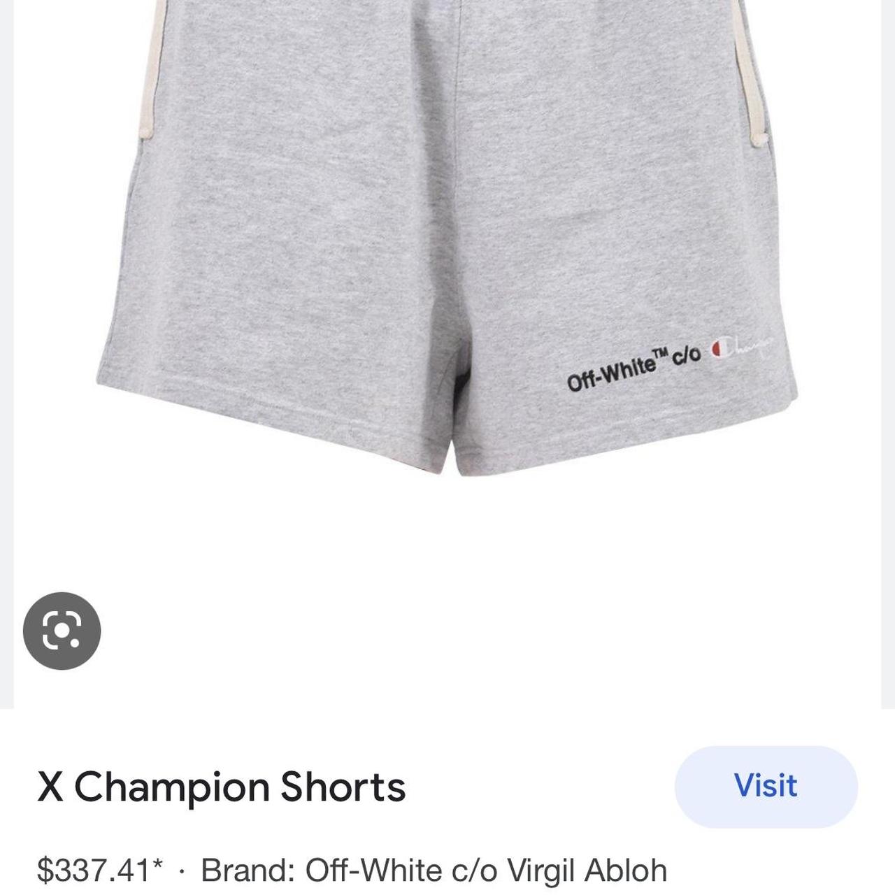 off white x champion shorts