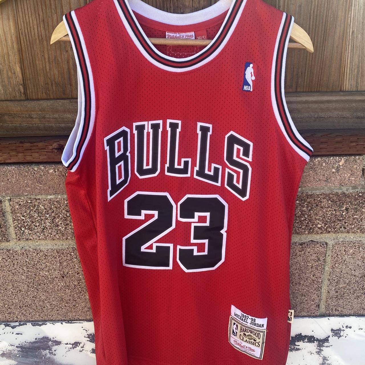 Michael Jordon Mitchell & Ness Jersey Size: Small... - Depop