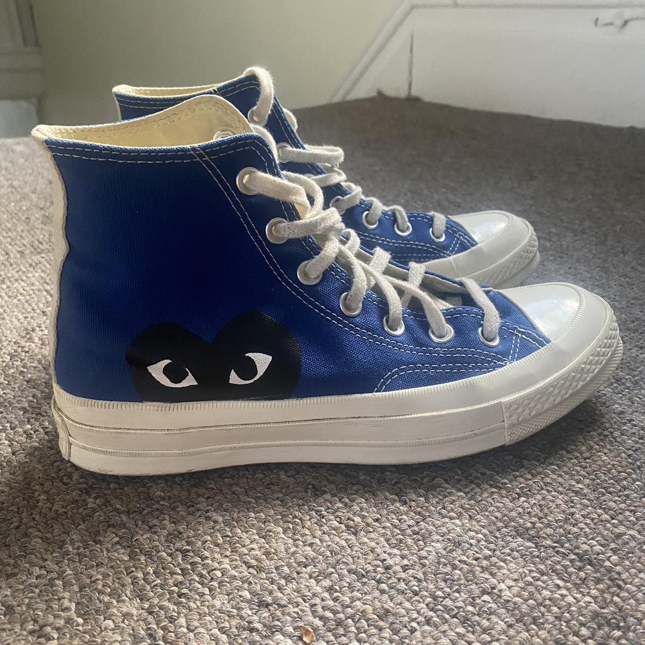 Comme des Garçons Converse (BLUE) Size UK 6 In good... - Depop