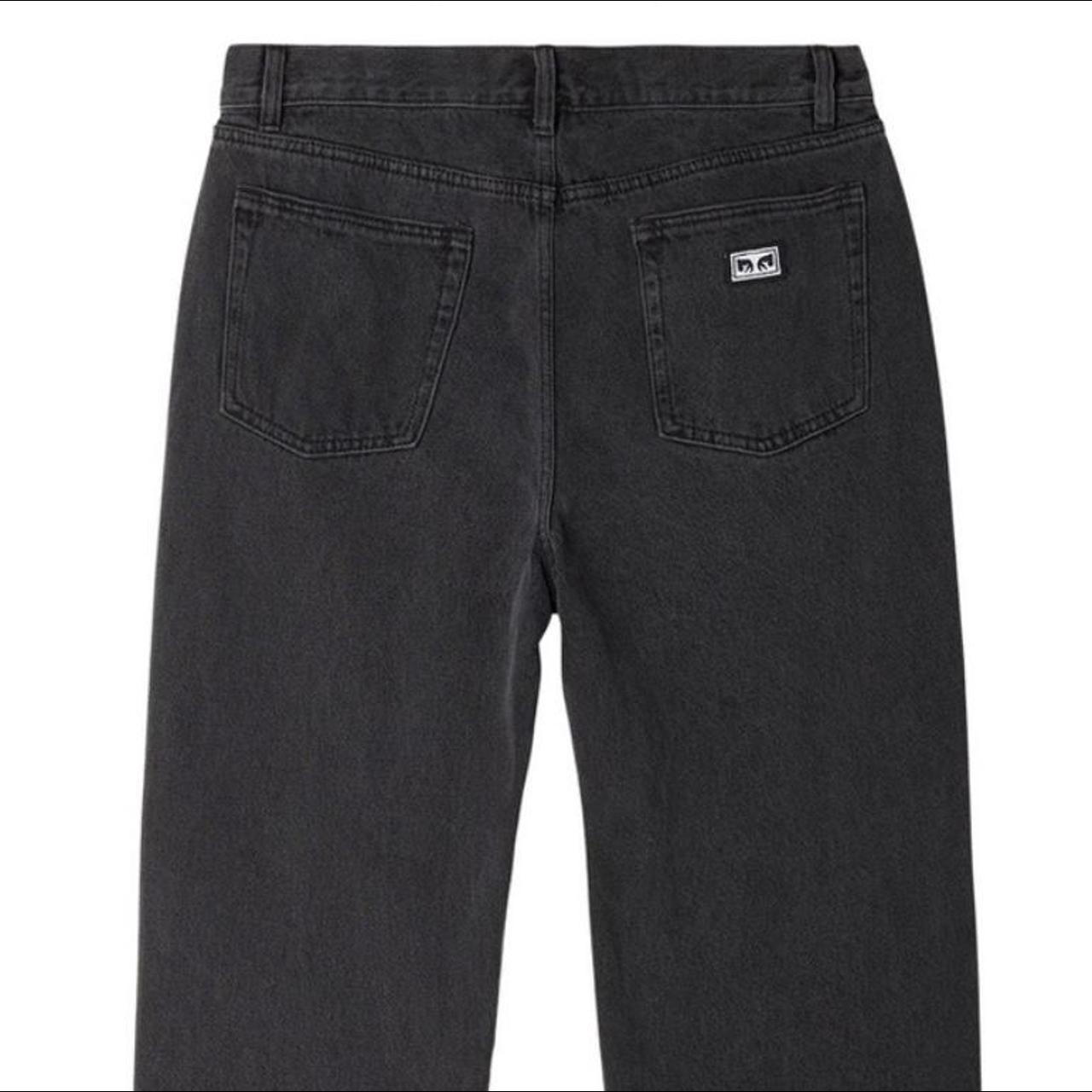 Obey Women's Black and Grey Jeans Depop