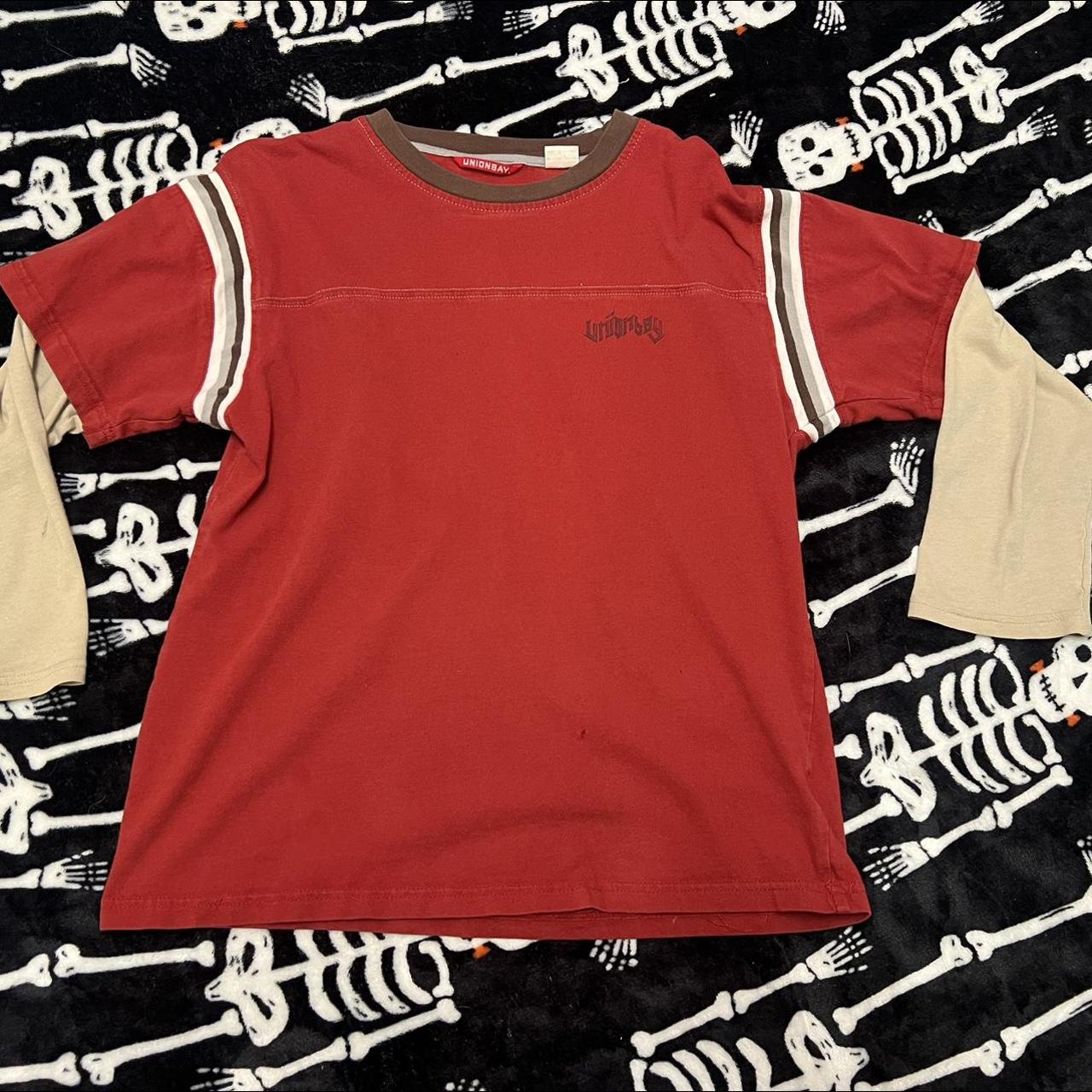 Union Bay quarter sleeve tee, has a tiny hole shown... Depop