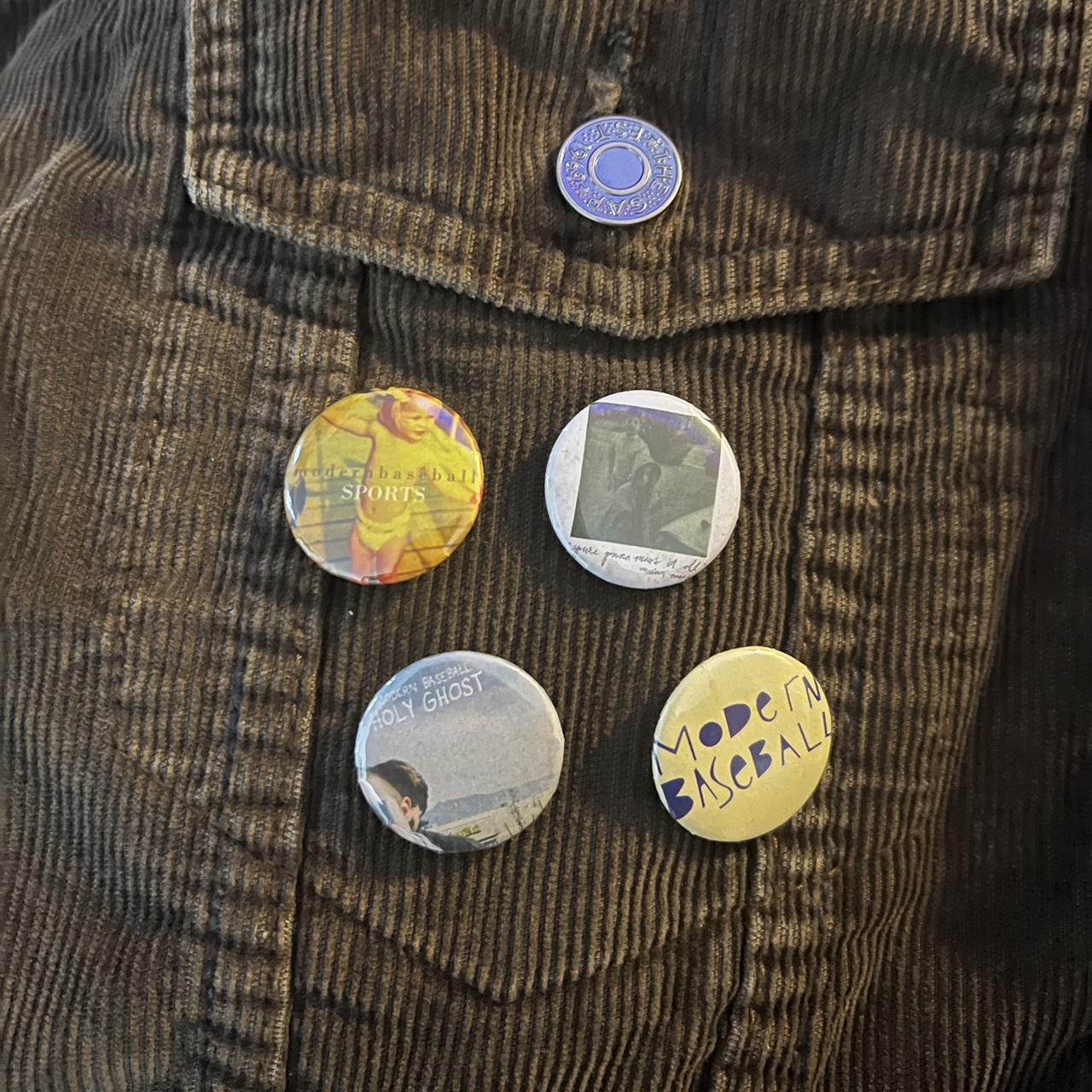 Modern Baseball hand-made button/pin set ~1.25 inch… - Depop