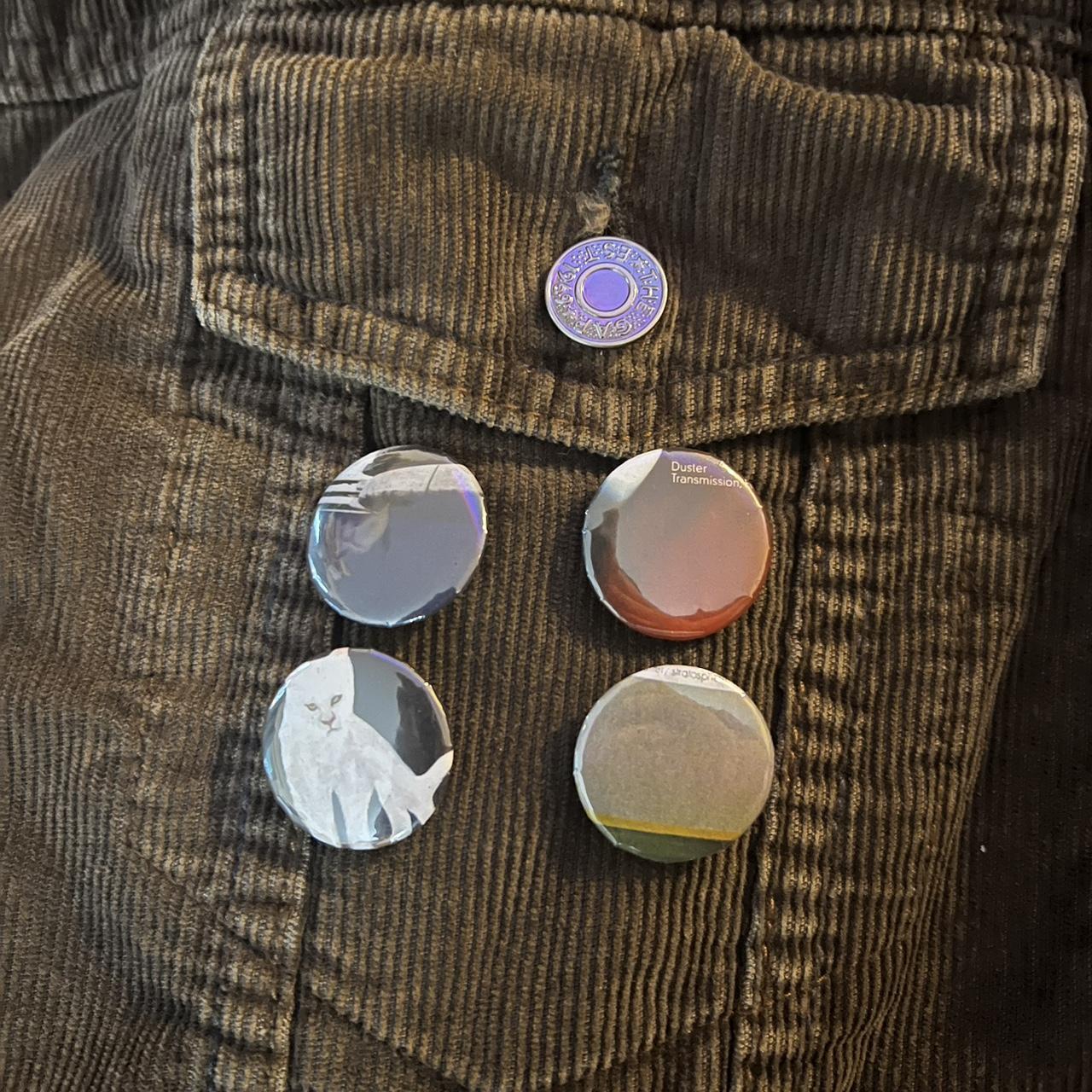 Duster hand-made button/pin set ~1.25 inch Ships… - Depop