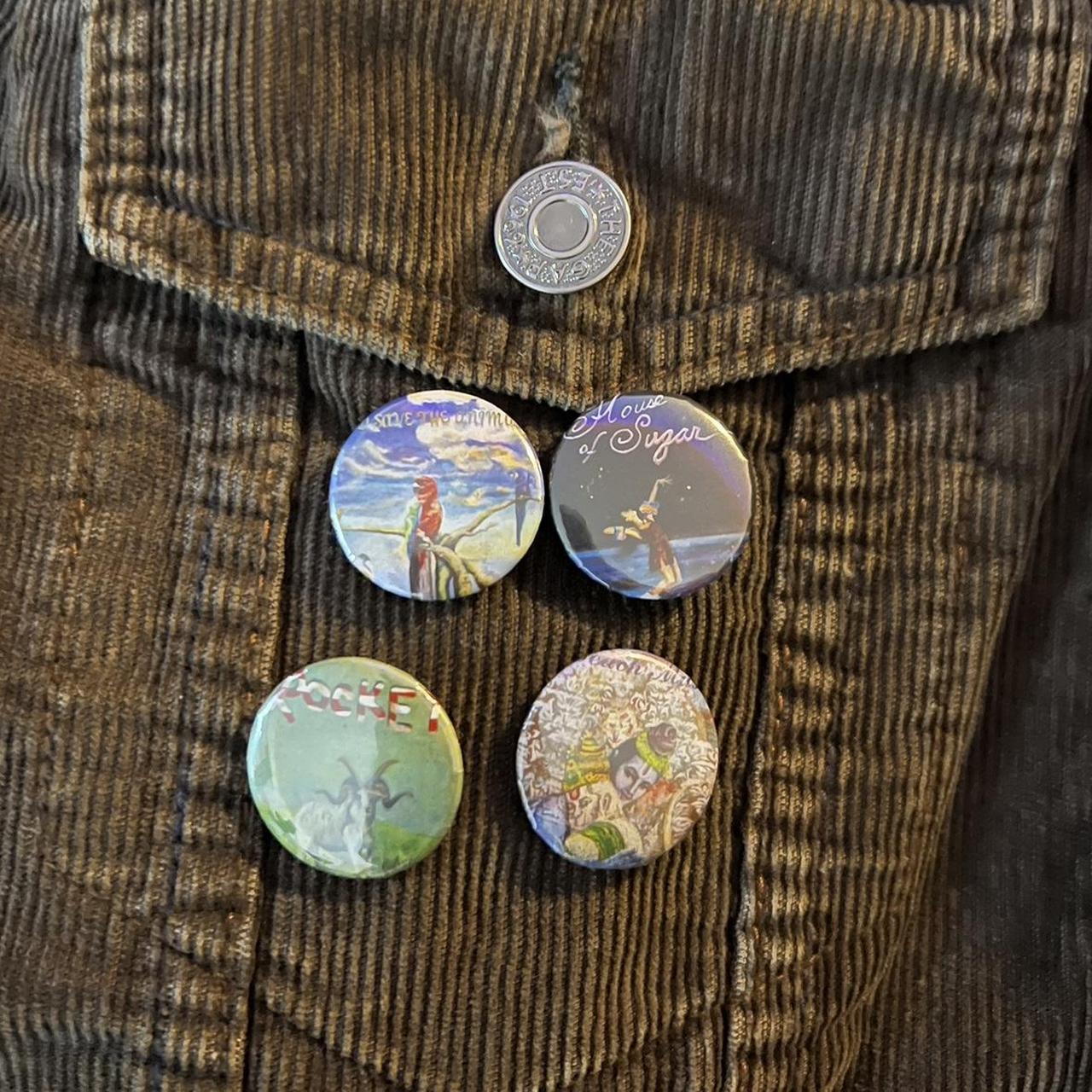 Alex G hand-made button/pin set ~1.25 inch Ships… - Depop