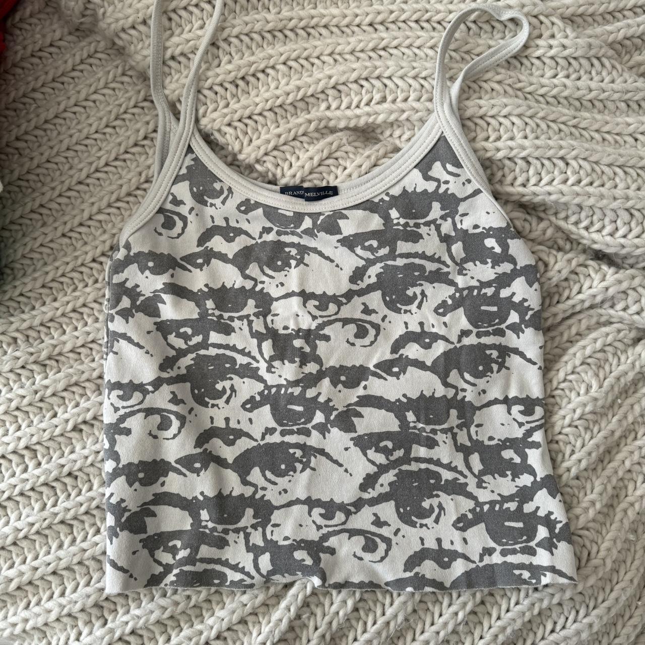 brandy melville eye tank worn once Depop