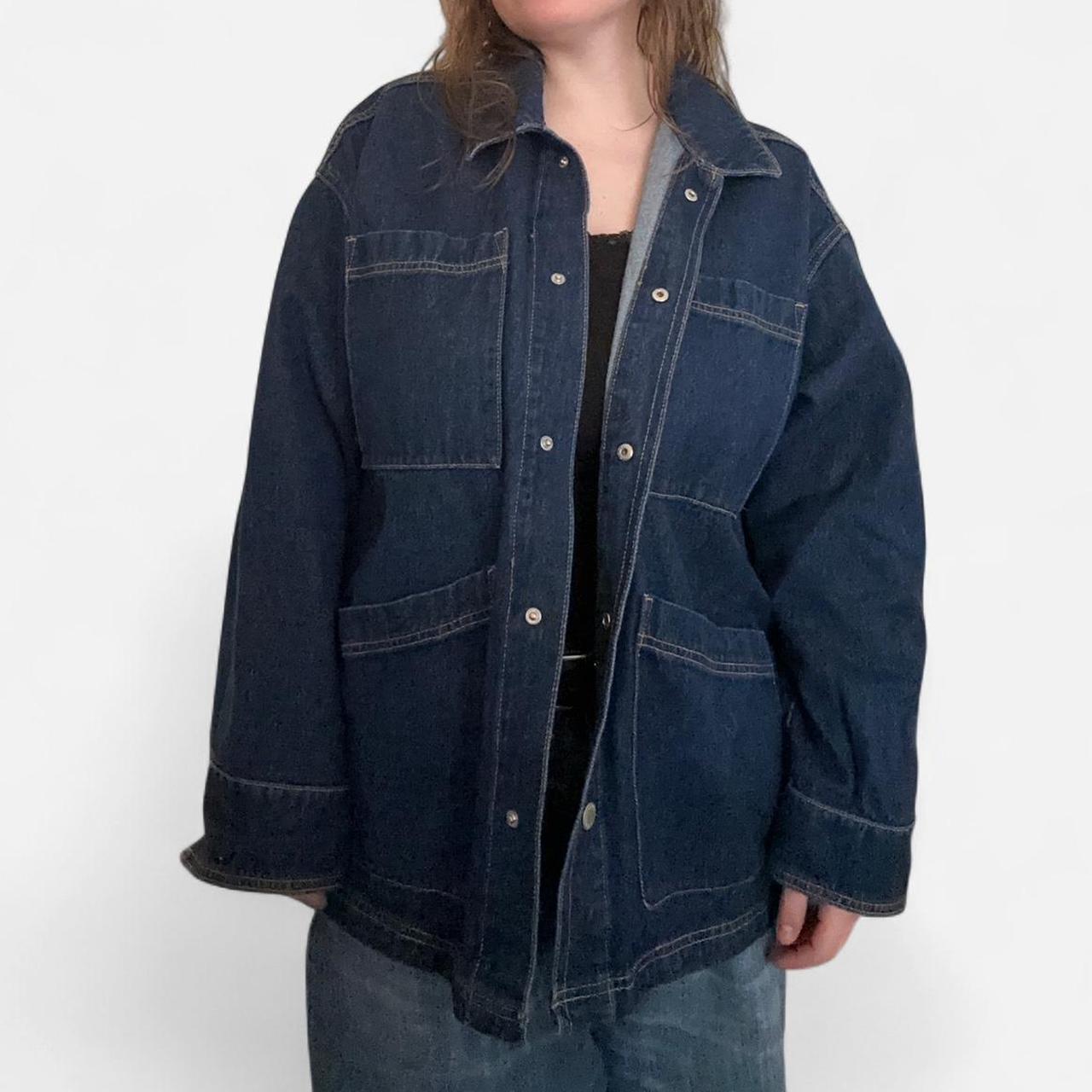 Universal Thread Women's Shacket Jacket - Navy/Bl… - image 3