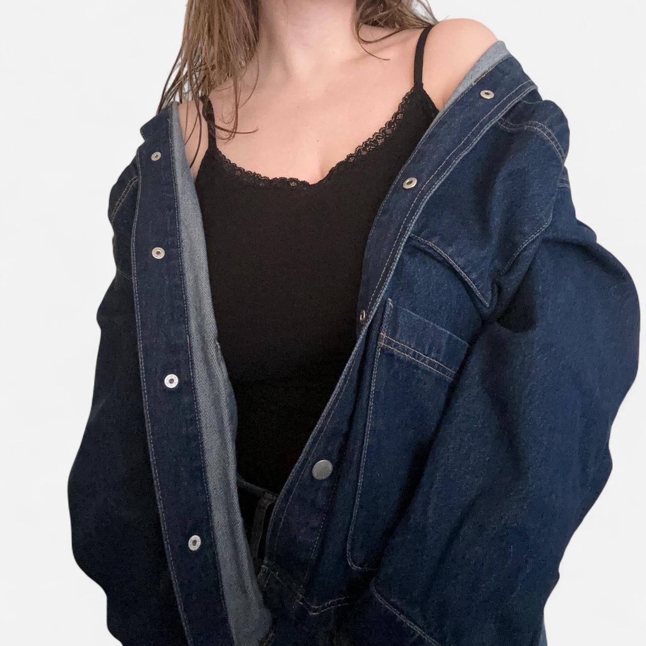 Universal Thread Women's Shacket Jacket - Navy/Bl… - image 4