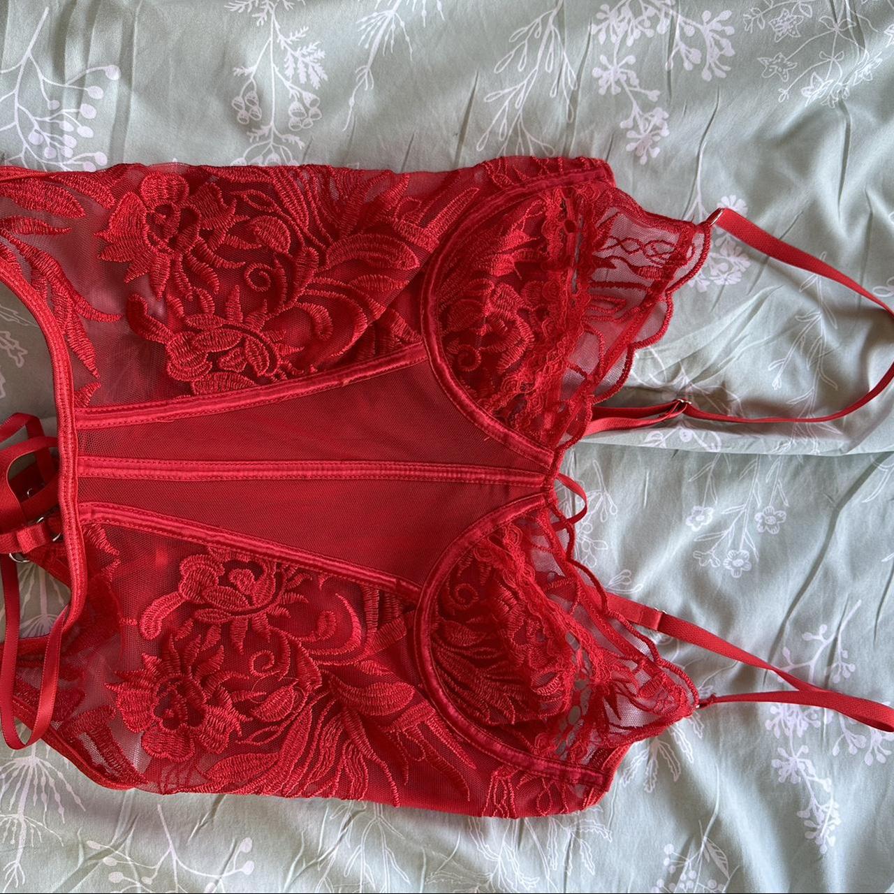 Vintage red corset - Depop